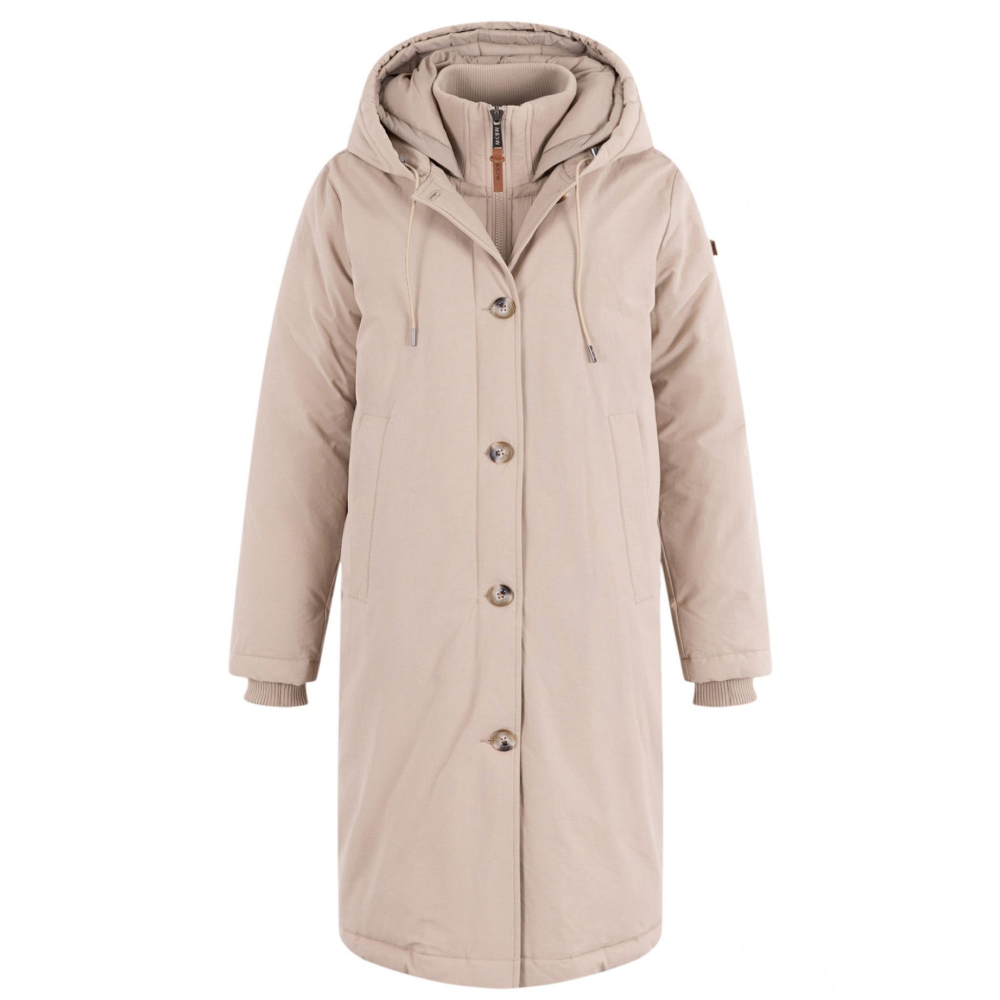 Moscow Design Steppmantel Warmer Mantel in Beige oder Schwarz günstig online kaufen