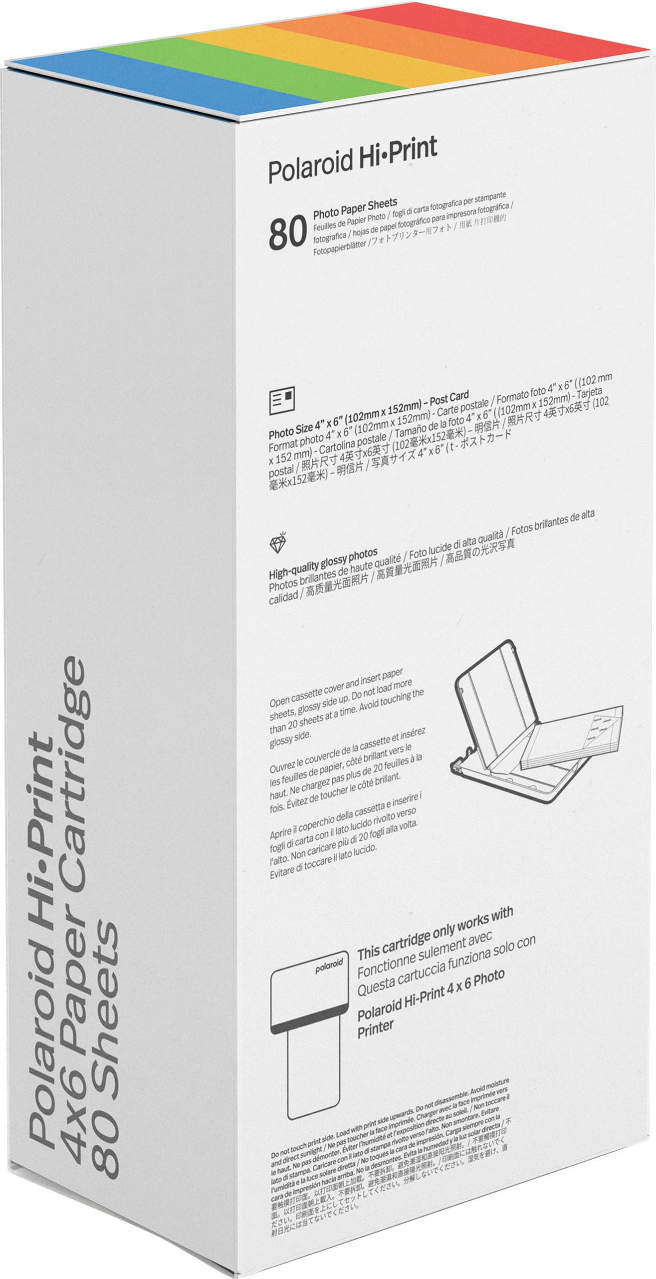 Polaroid Fotopapier Hi-Print 4×6 Papierkassette - 80 Blatt