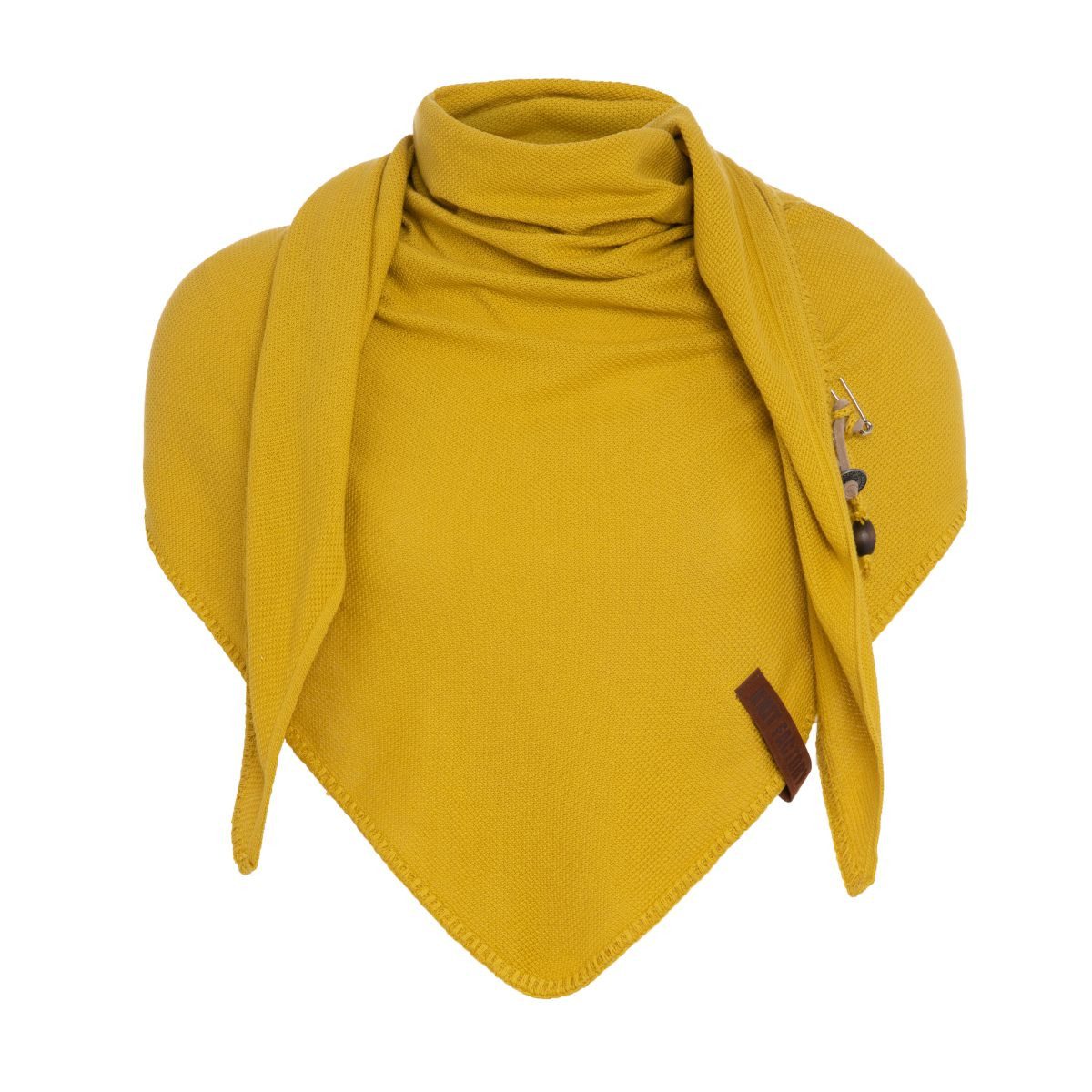 Knit Factory Strickschal Lola Dreieckstuch Mango, (1-St), Schal Halstuch Dreiecksschal Tuch Strickmode