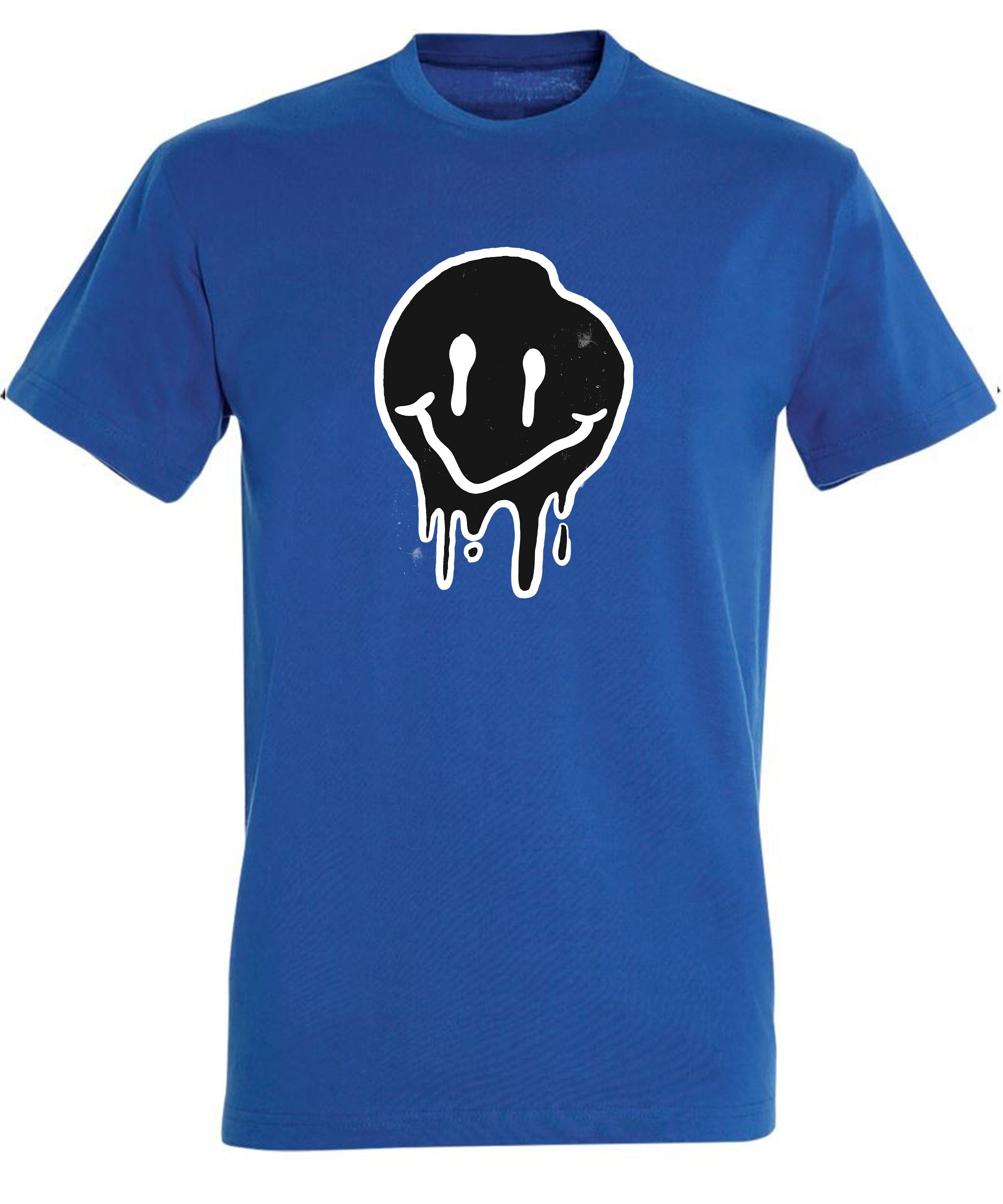 T-Shirt Herren Print Shirt - Zerlaufendes lächelndes Gesicht
