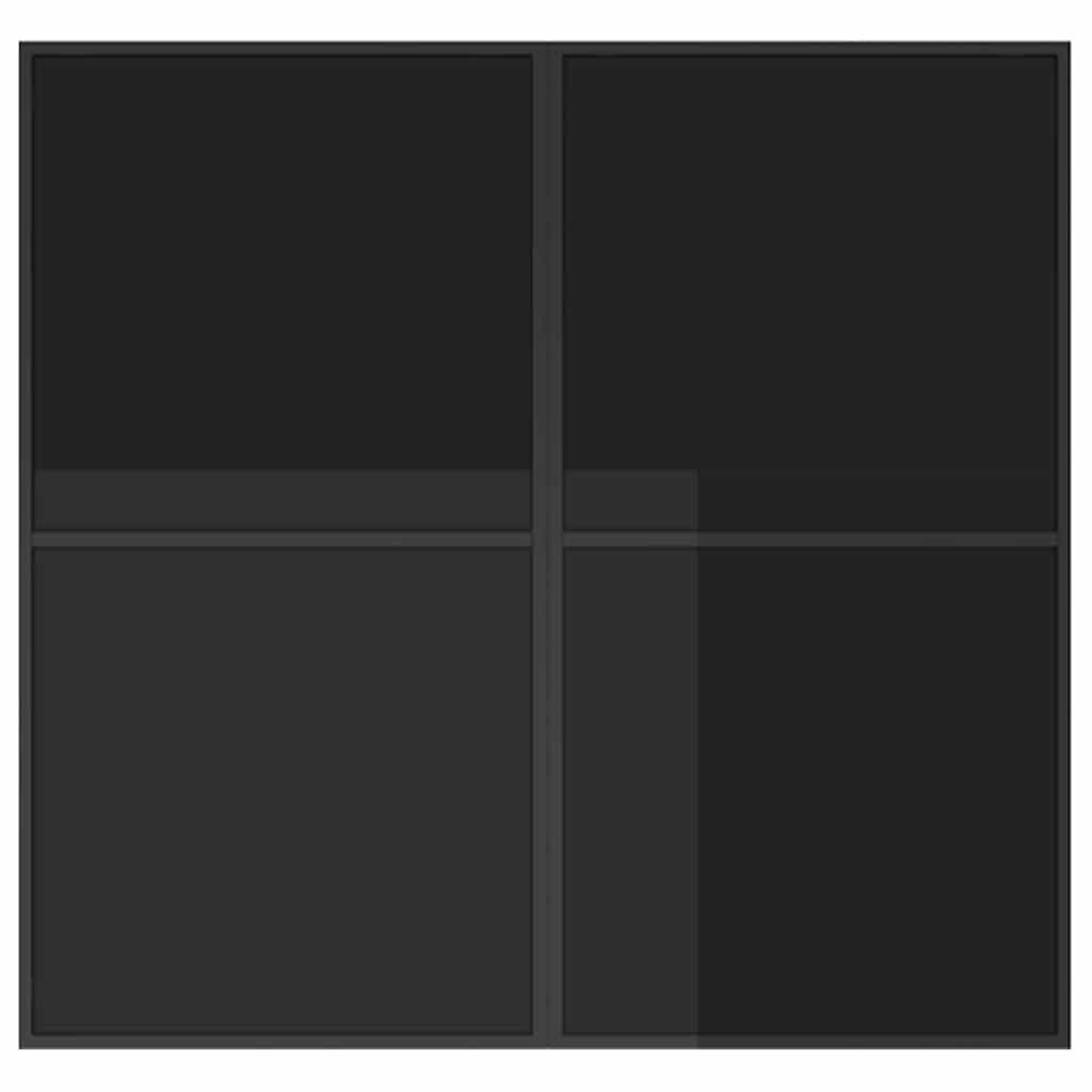 vidaXL Gartenlounge-Set Garten Essgruppe 9 pcs Schwarz Stahl, (9-tlg)