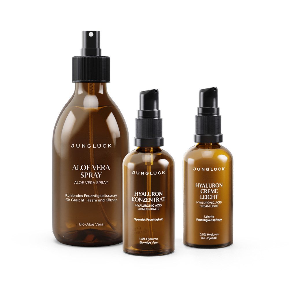 JUNGLÜCK Hautpflege-Set Summer Hydration Trio, 1-tlg., Intensive Feuchtigkeit und Frische für den Sommer