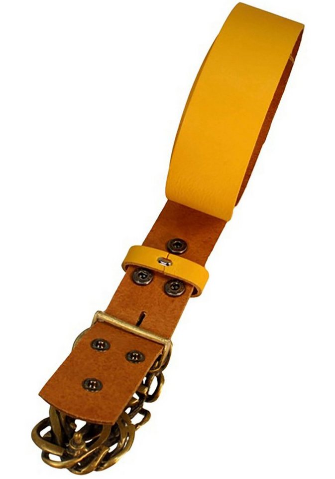 RETTUNGSRING by showroom 019° Ledergürtel mit austauschbarer Schließe  »Strohknoten Antik Gold«