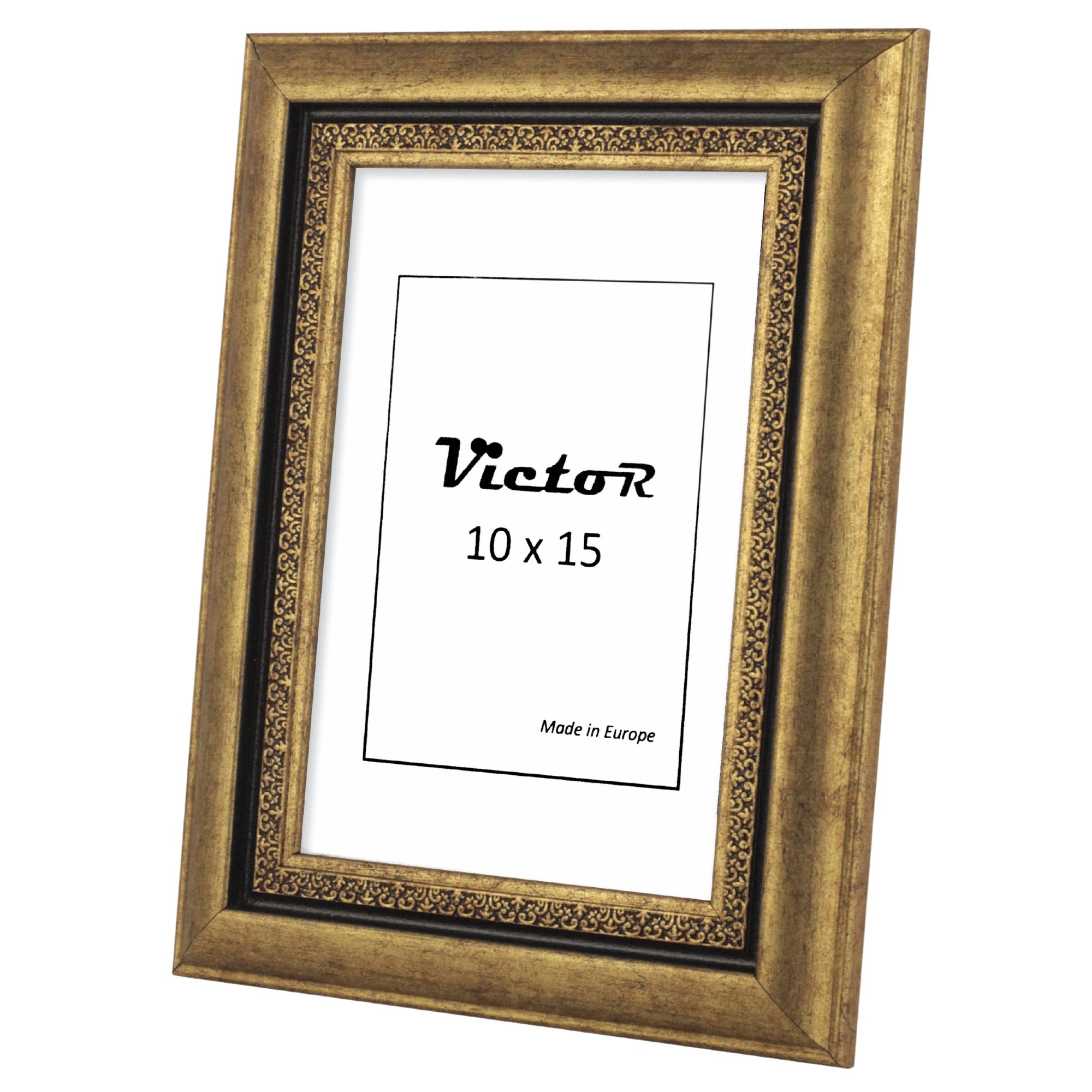 Victor (Zenith) Bilderrahmen Boho, Bilderrahmen Gold 10x15 cm, Bilderrahmen A6 Vintage