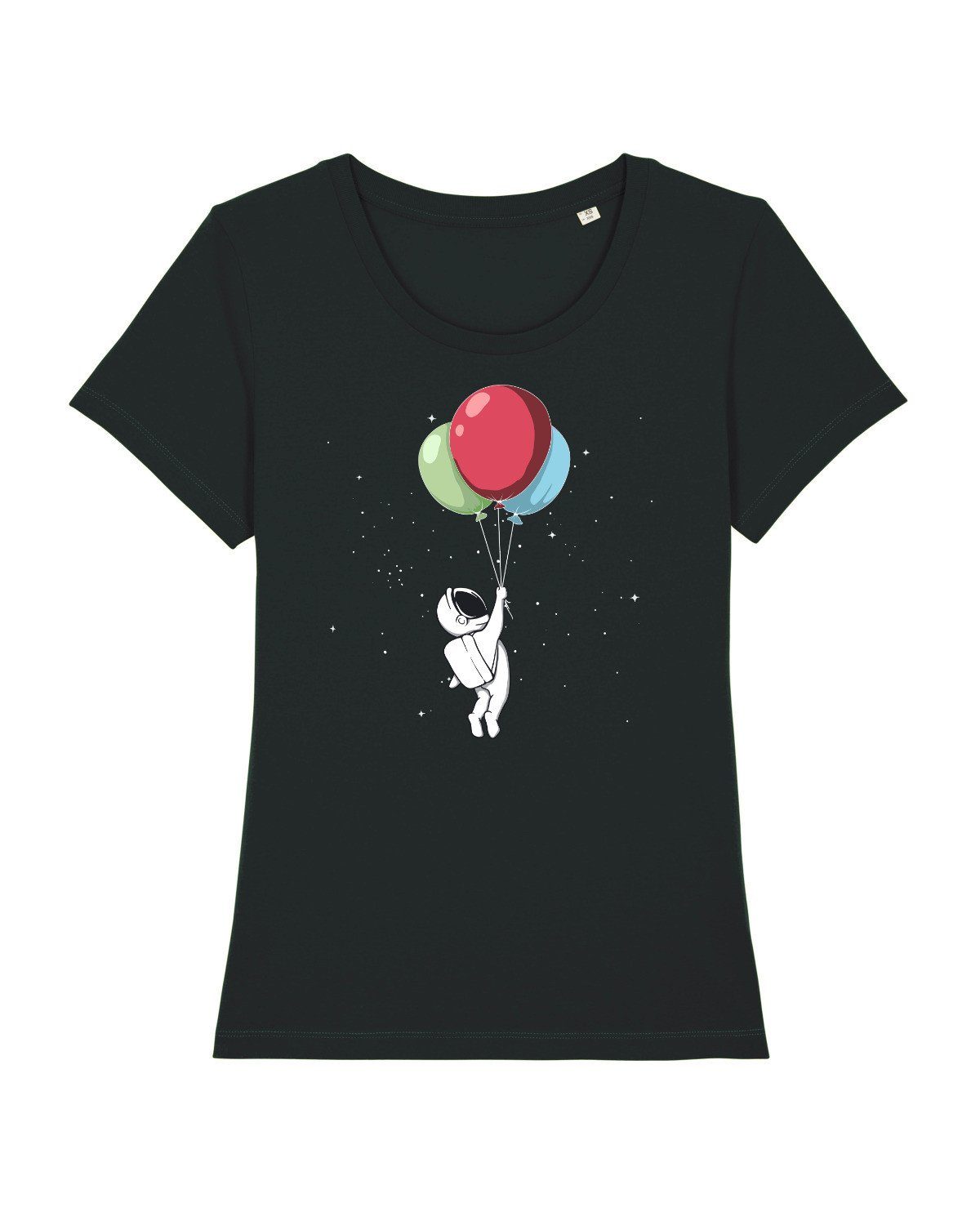 wat? Apparel Print-Shirt Little Balloon Astronaut (1-tlg) schwarz