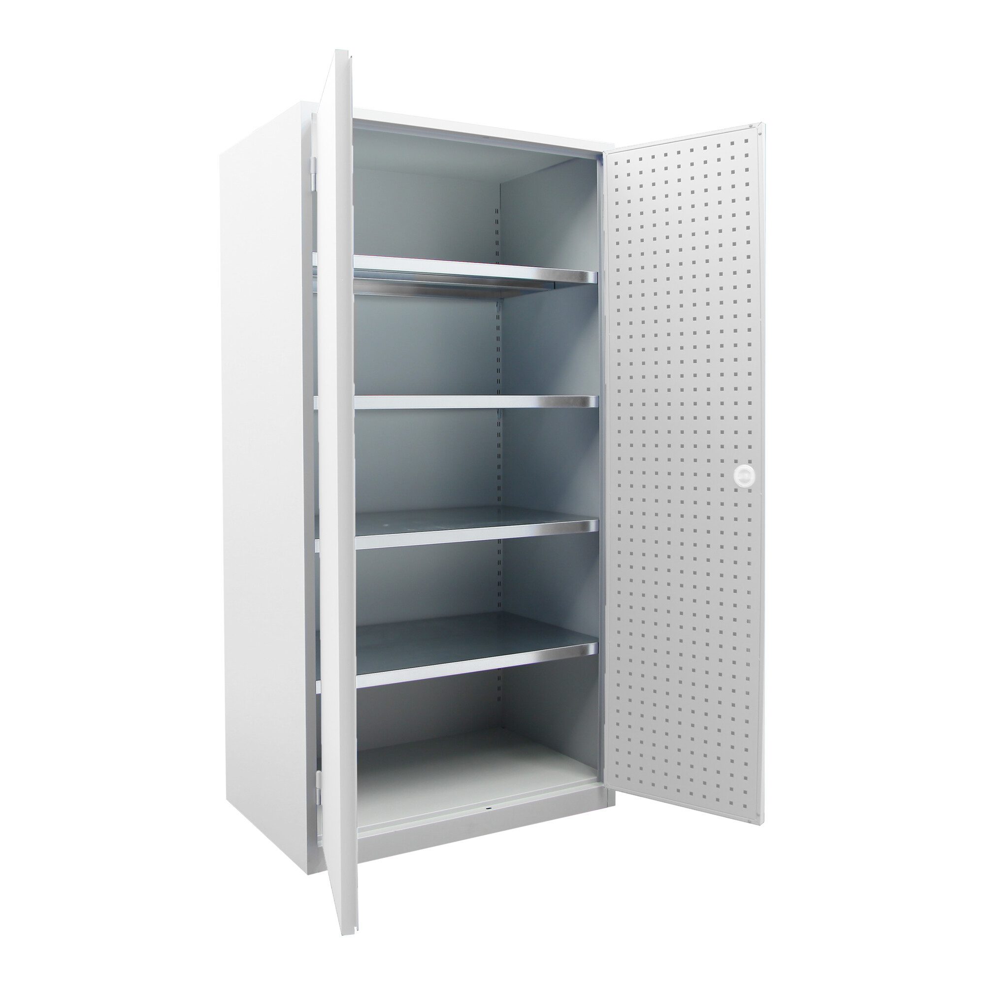 Stier Werkzeugschrank STIER Werkstattschrank 1940x1000x600mm lichtgrau 4 Schrankböden Tür vo