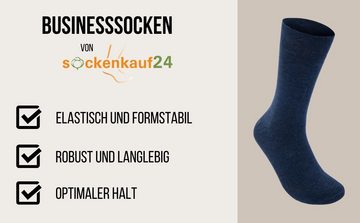 sockenkauf24 Basicsocken 10 Paar Socken Damen & Herren Business Socken Baumwolle Komfortbund (10 Paar, Jeans, 47-50) - 15922