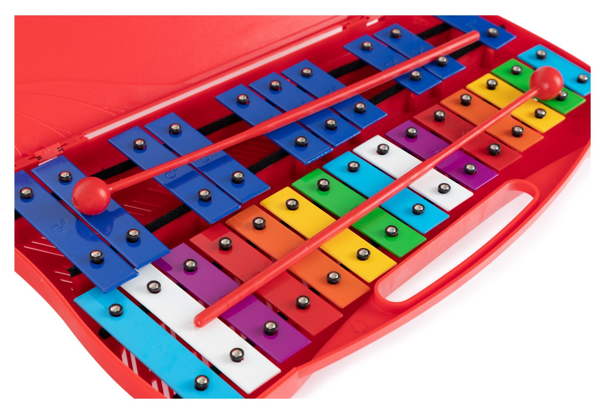 Classic Cantabile Glockenspiel Kinder Xylophon mit 25 Tönen, Inkl. praktischem Tragekoffer und Schlägeln, Absolut stimmgenau