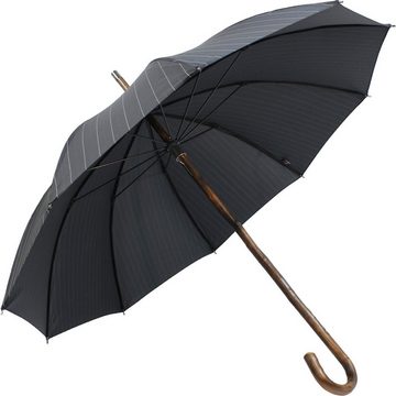 doppler® Langregenschirm Manufaktur Herrenschirm mit Kastanienstock und Griff, der edle handgearbeite Begleiter für Herren