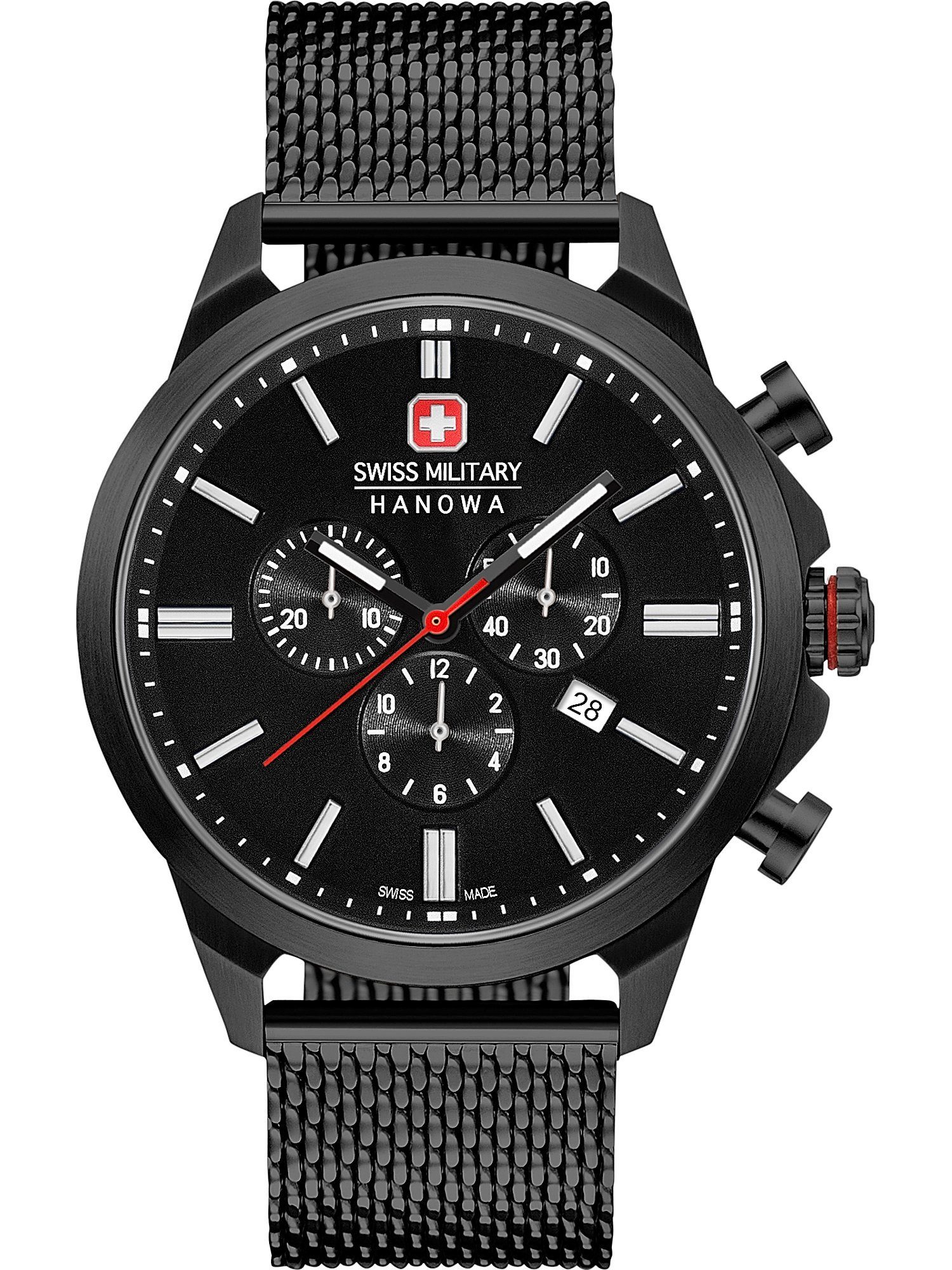 Swiss Military Hanowa Quarzuhr Swiss Military Hanowa Herren-Uhren Analog  Quarz, Farbe: schwarz