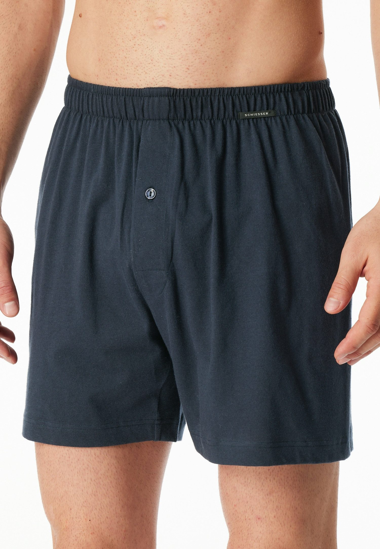 Schiesser Boxershorts Boxershorts Multipacks (2er Pack) lockere Passform, mit Eingriff, Gummizug