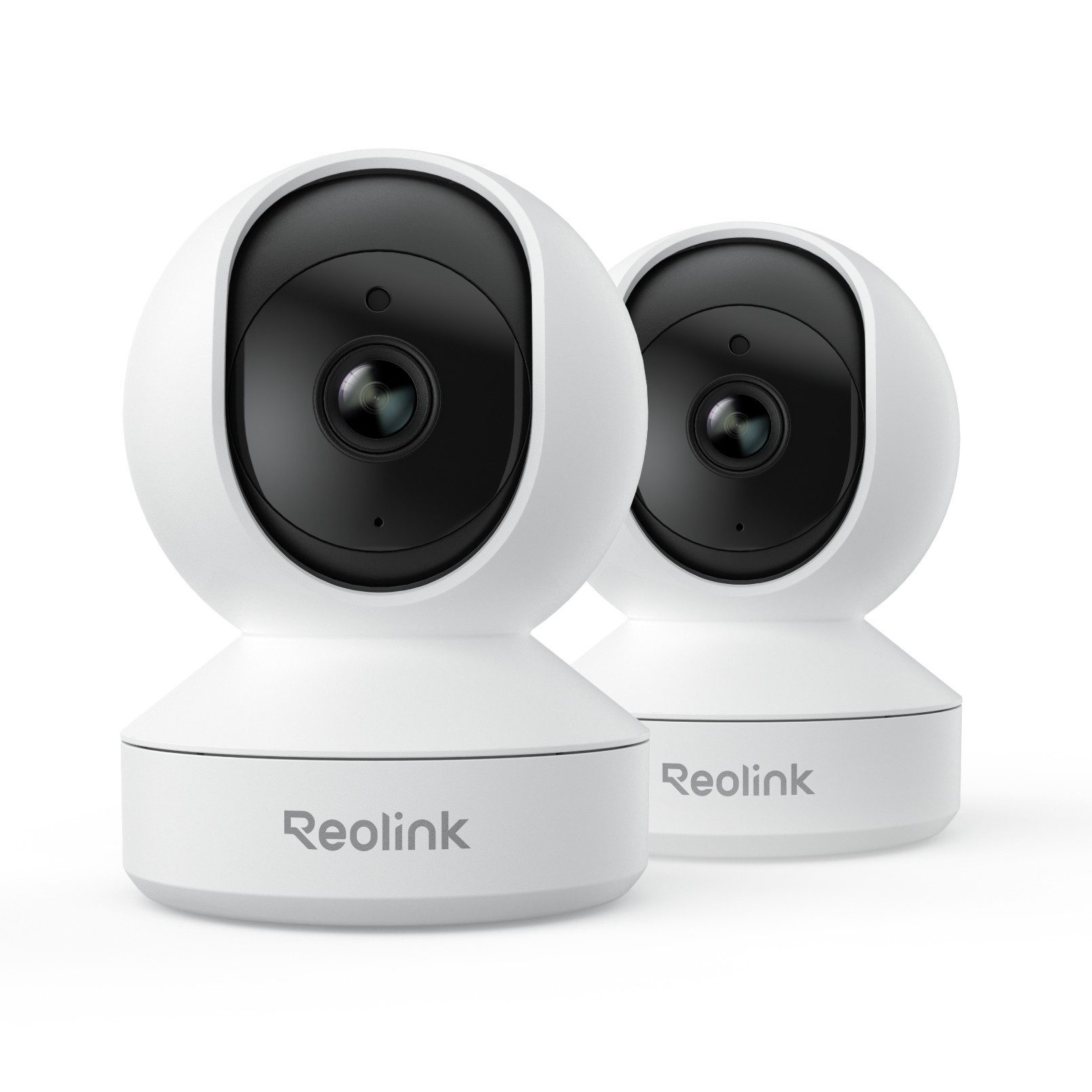 Reolink Überwachungskamera E1 4MP WLAN IP (Indoor, Packung, 2-tlg., 355° Schwenk & 50° Neigung, Pan-Tilt,2,4-GHz-WLAN,Bewegungserkennung,Bidirektionales Audio)