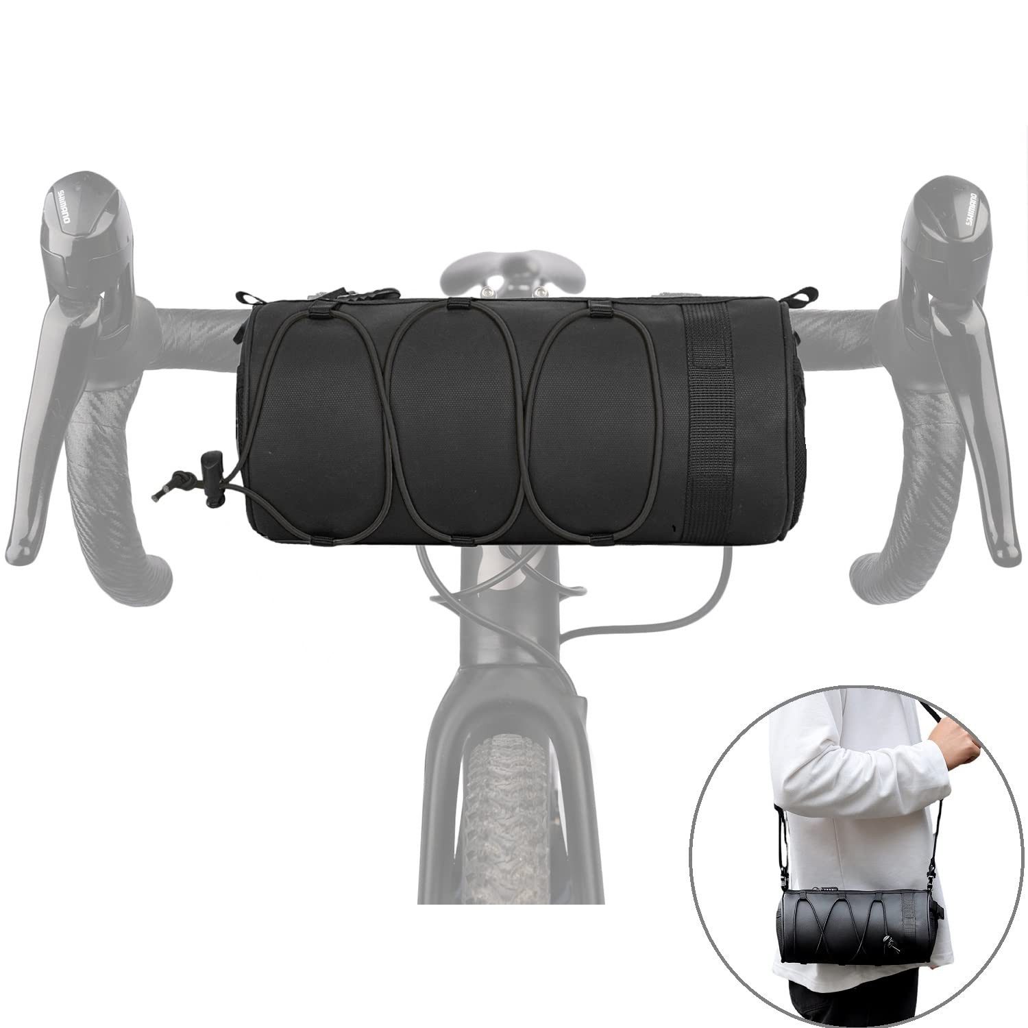 Lenkertasche 2.5L Fahrradtasche Vorne, Rahmentasche Fahrrad Lenker Vorbautasche