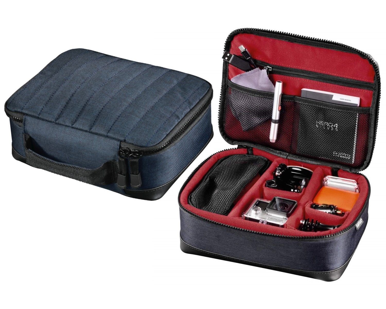 Hama Kameratasche »Tasche Case Schutz-Hülle Kamera Action-Cam«, Passend für  Action-Cam, Inneneinteilung, Schultergurt, Tragegriff, gummierter Boden,  weiches Innenfutter online kaufen | OTTO