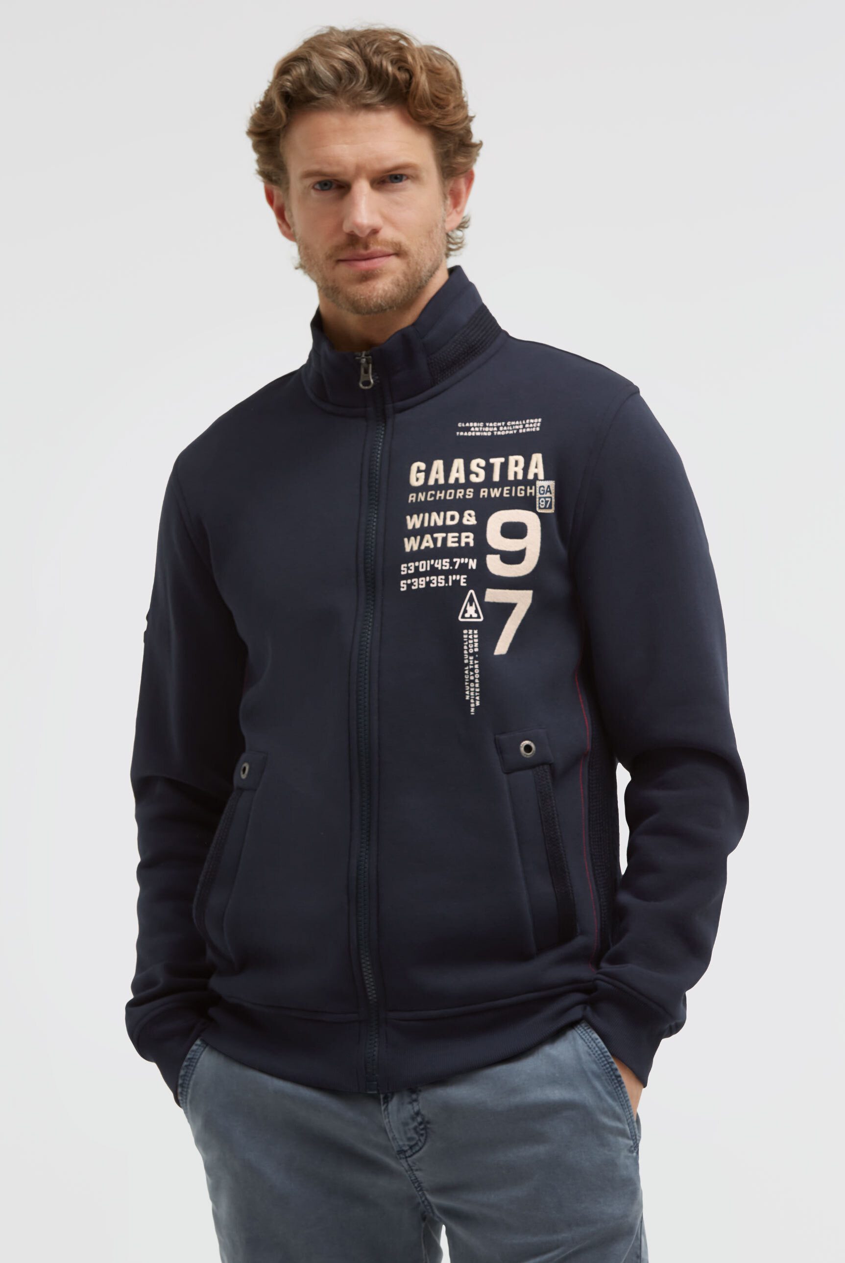 Gaastra Sweatjacke mit Stehkragen
