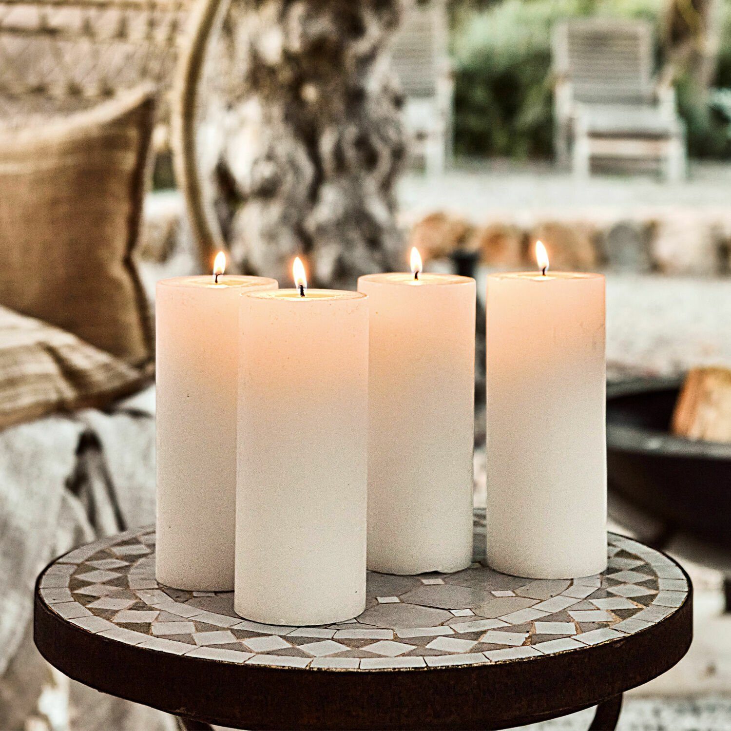 Mirabeau Stumpenkerze Kerze 4er Set Homel günstig online kaufen