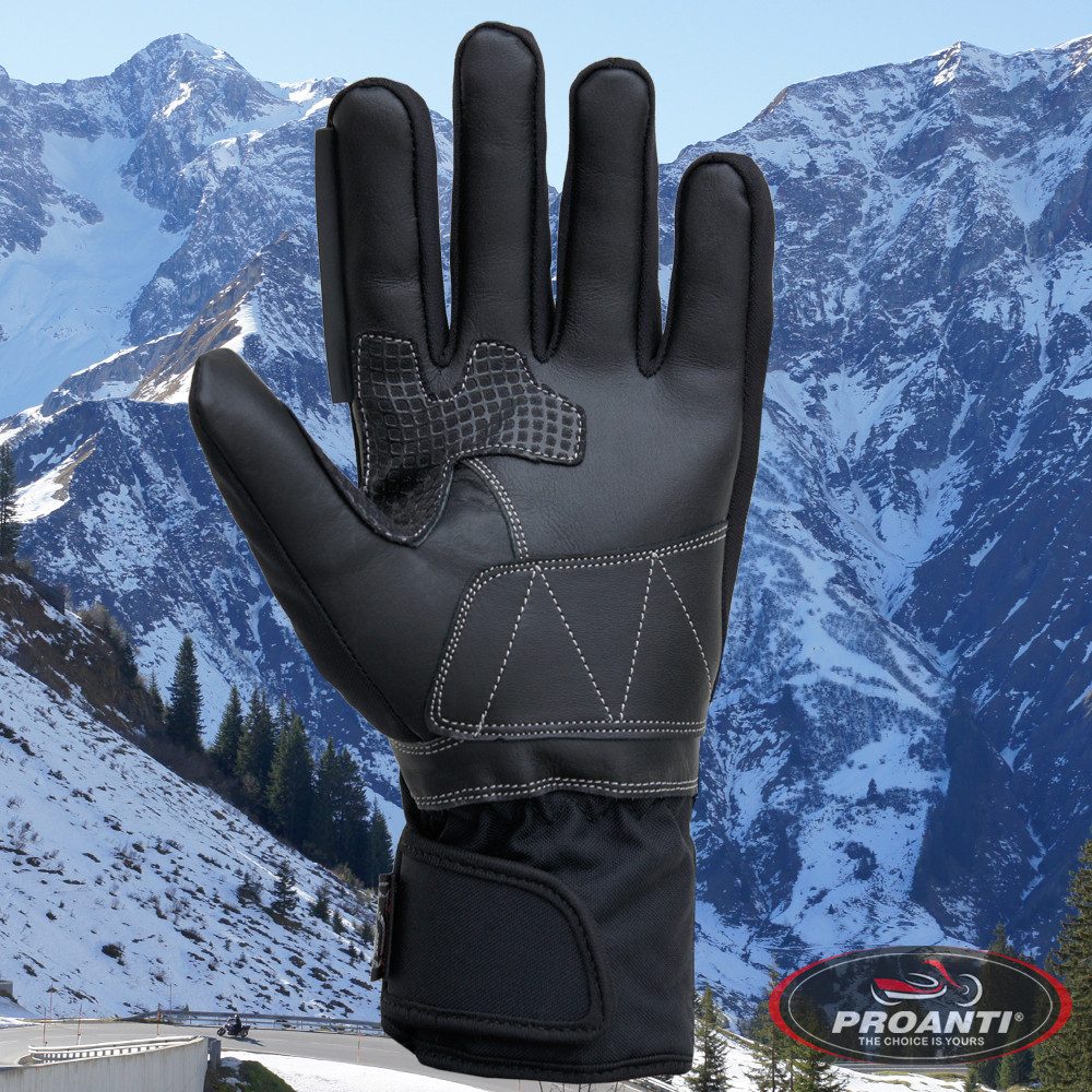 PROANTI Motorradhandschuhe PROANTI Winter Regen Motorradhandschuhe mit Visierwischer