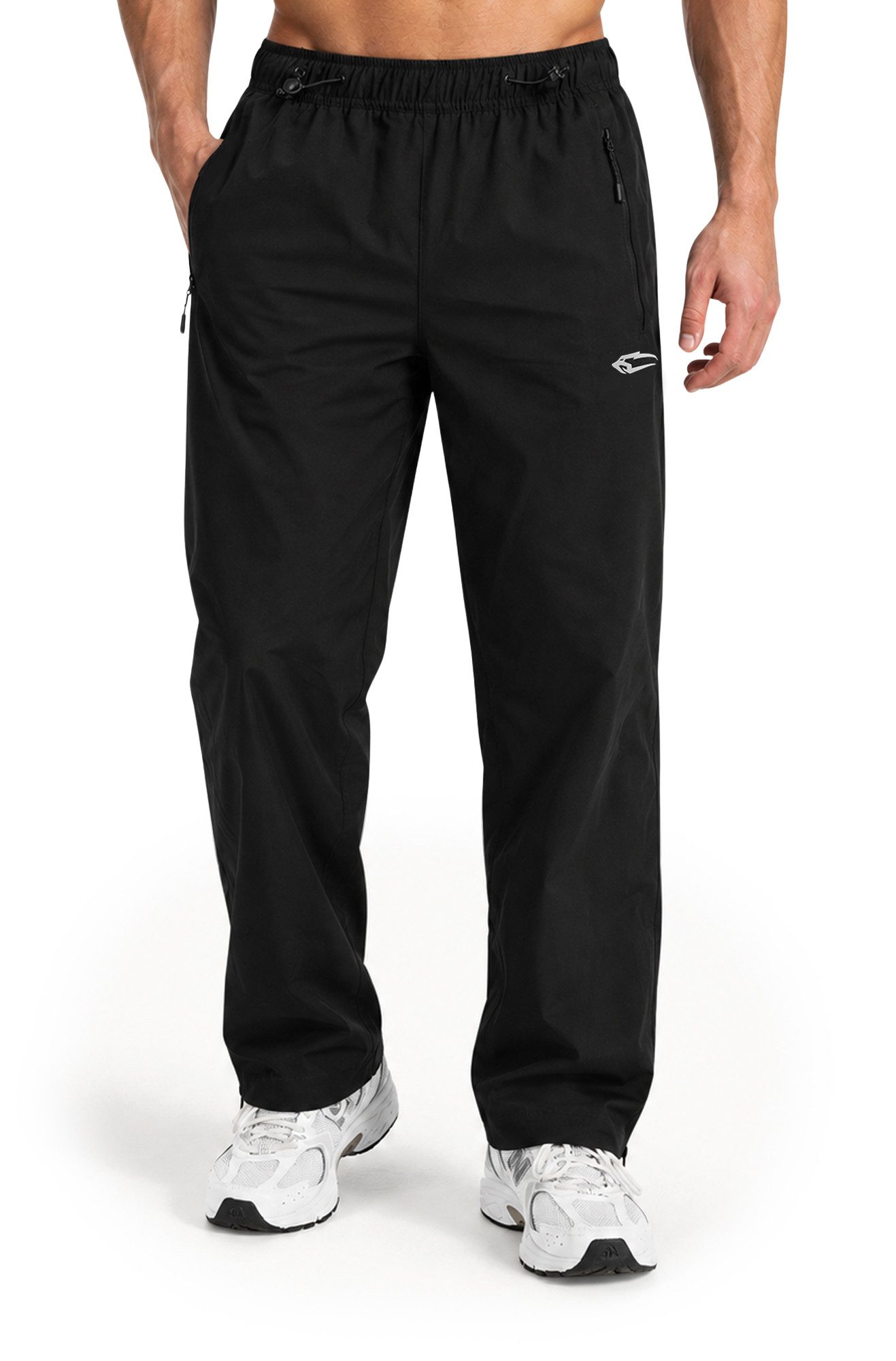 Smilodox Jogginghose Tybrin Trainingshose, Regular Fit, Trackhose für Gym & Freizeit elastischer Bund, Kordelzug, Reißverschlusstaschen, Mesh-Futter