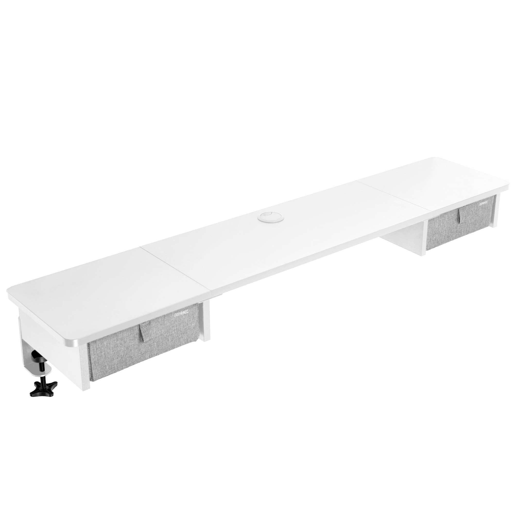 Duronic Schreibtischaufsatz DD2 WE Schreibtischaufsatz für 2 Monitore, Schreibtisch Erweiterung