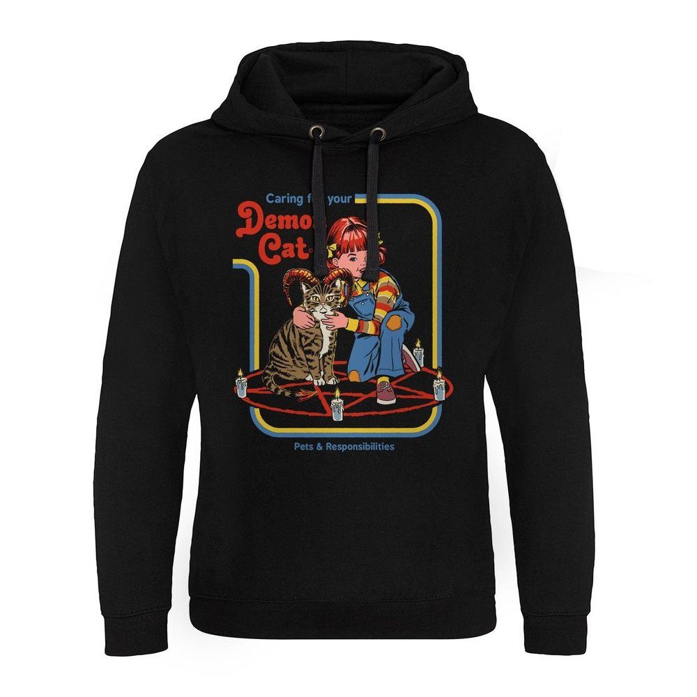 Steven Rhodes Hoodie Caring For Your Demon Cat Epic Hoodie