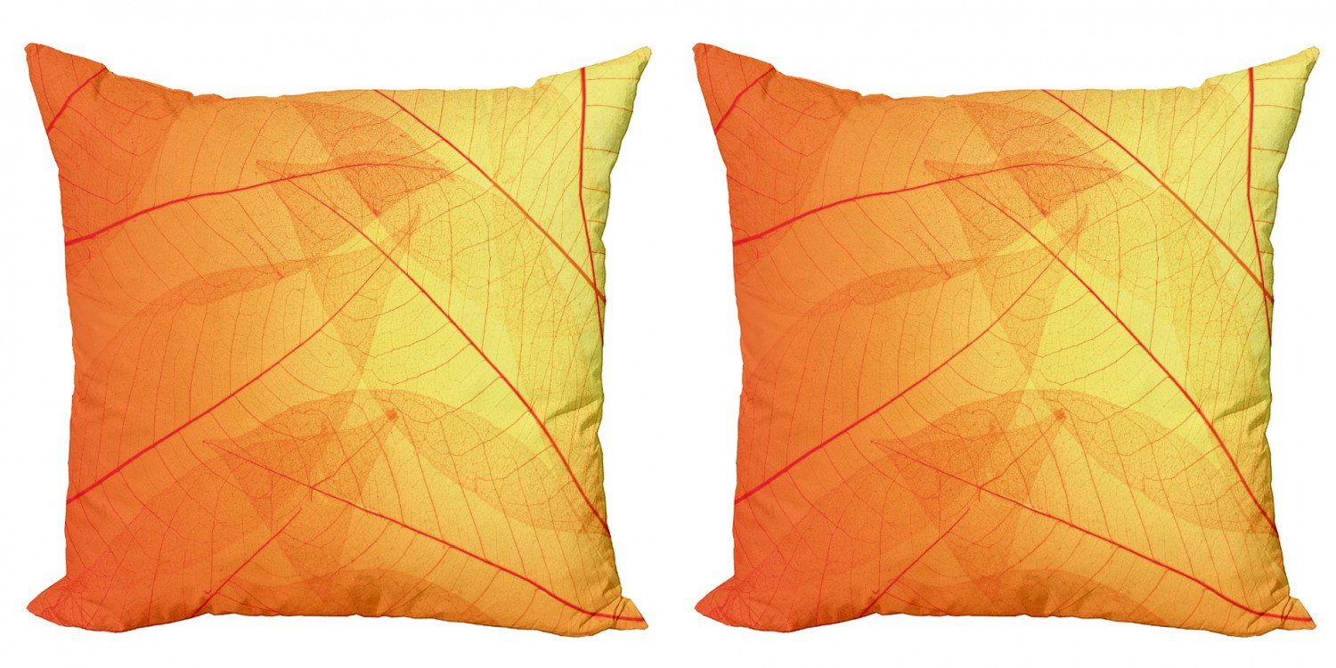 (2 Natur Doppelseitiger Trockene Herbst Abakuhaus Modern Accent Kissenbezüge Digitaldruck, Blätter Blätter Stück),