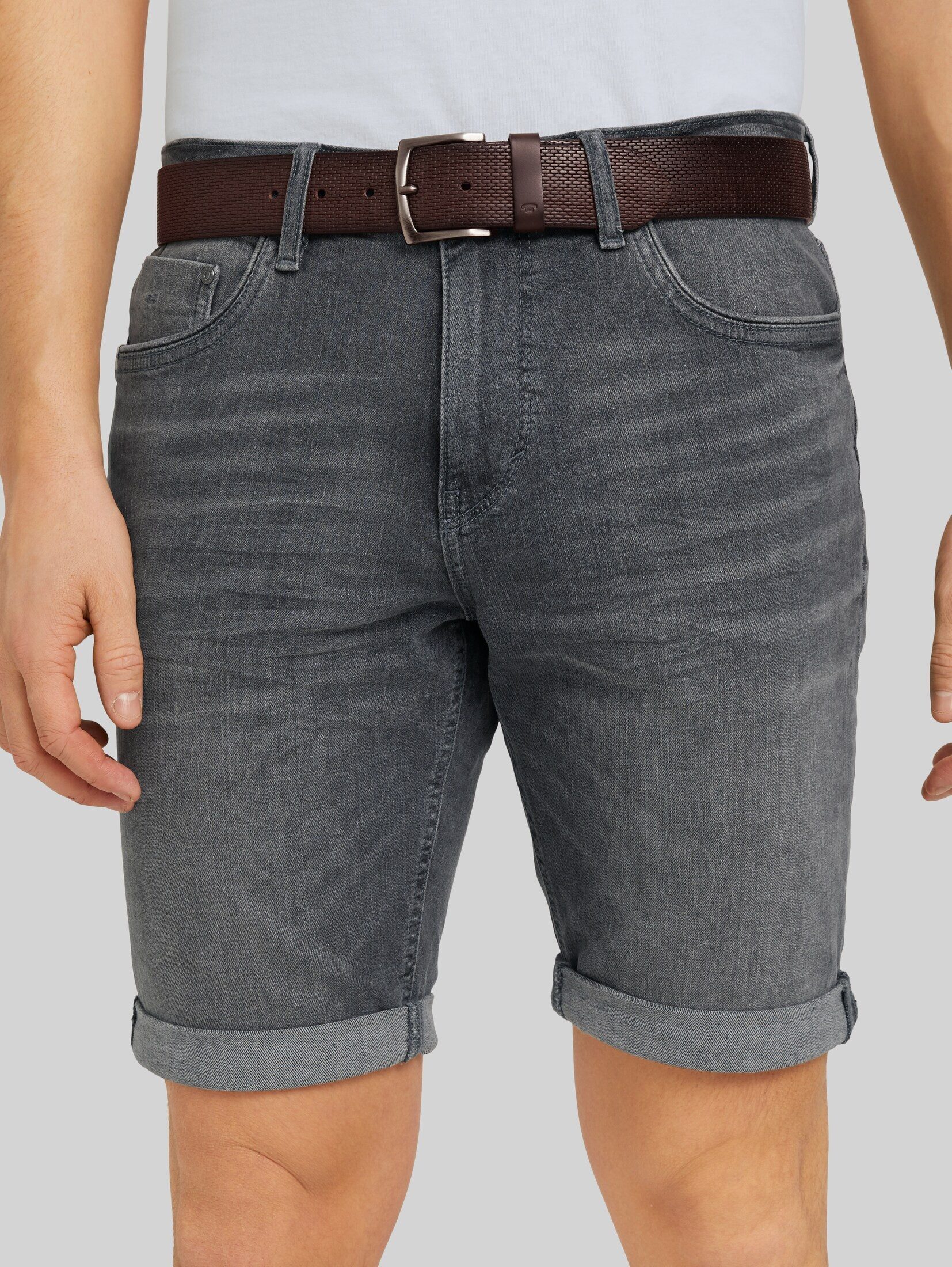 TOM TAILOR Ledergürtel Belts TTWILL Ledergürtel mit eckiger Dornschließe