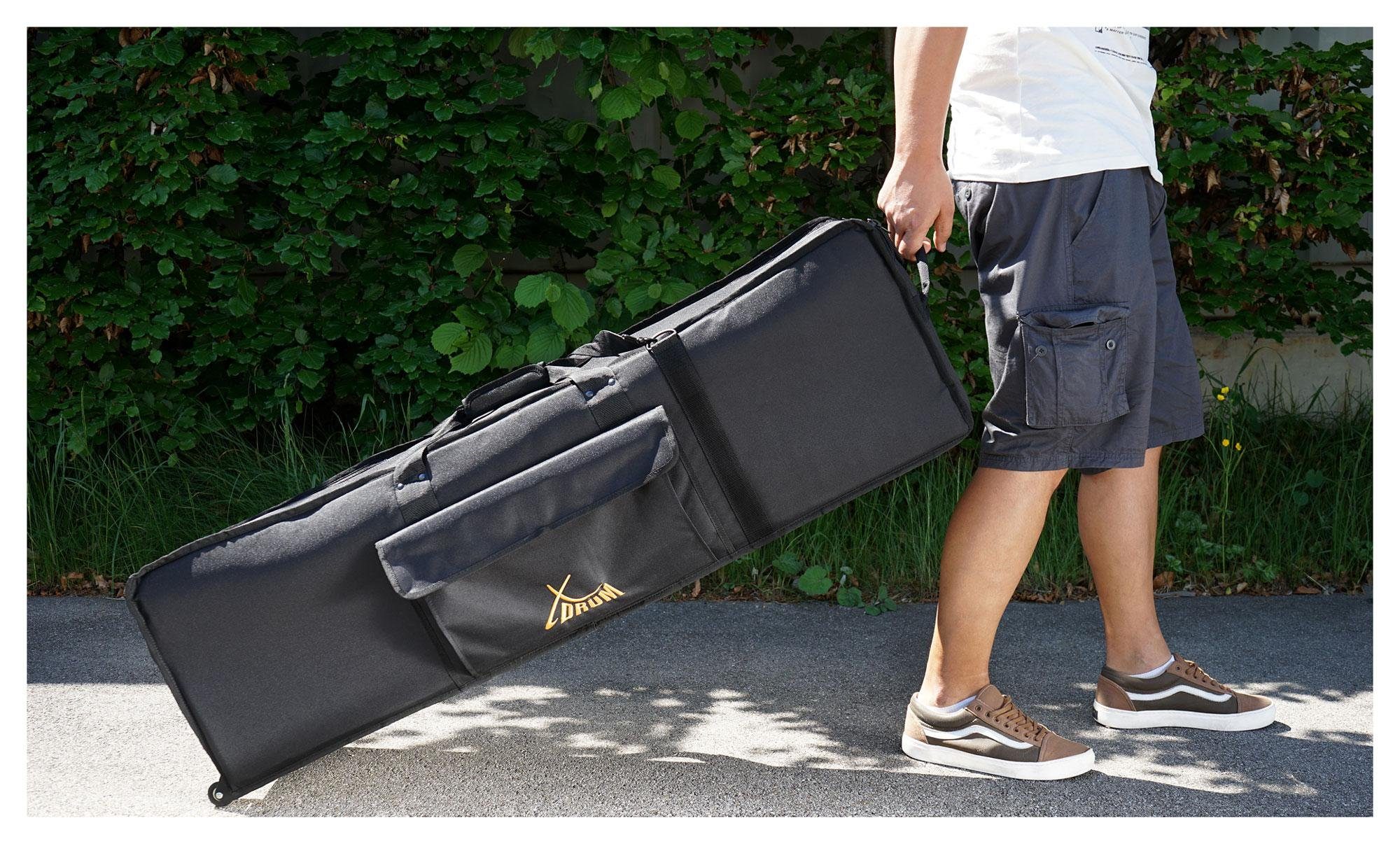 XDrum Schlagzeug Hardware Trolley-Tasche, kann auch als Tragetasche für Mikrofonstativen, Boxenständern