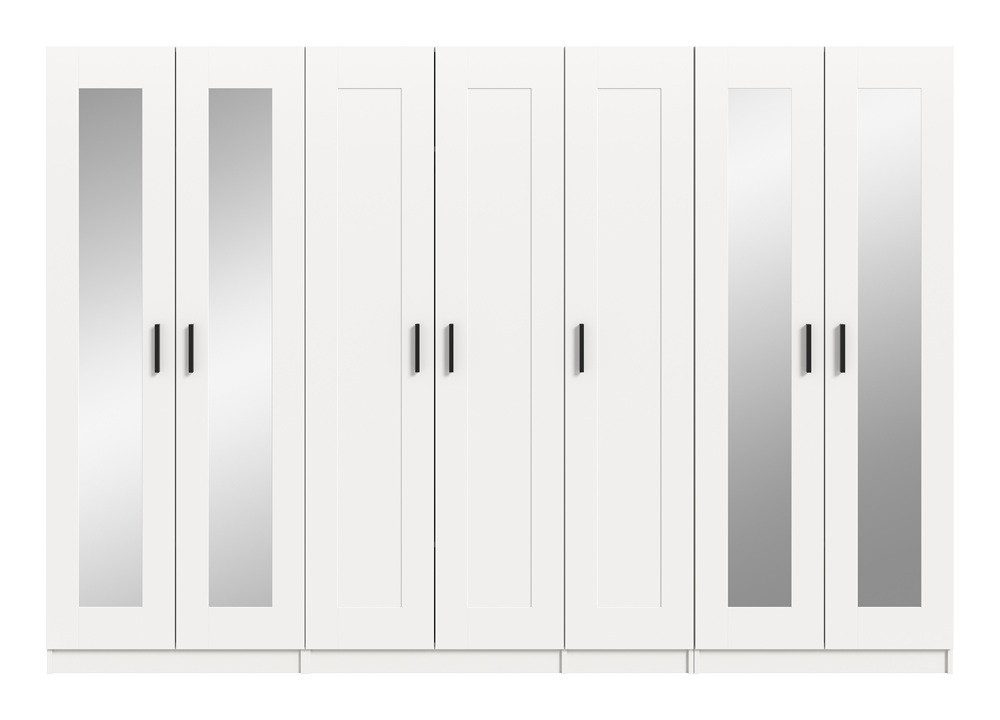 xonox.home Kleiderschrank Garderobenschrank Kleiderschrank Visby 2, 3-teilig, weiß (3-St) Kleiderschrank