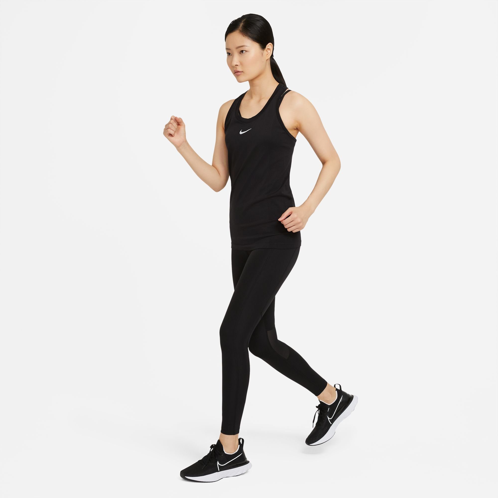 LEGGINGS MID-RISE schwarz RUNNING WOMEN'S Lauftights EPIC Nike FAST POCKET
