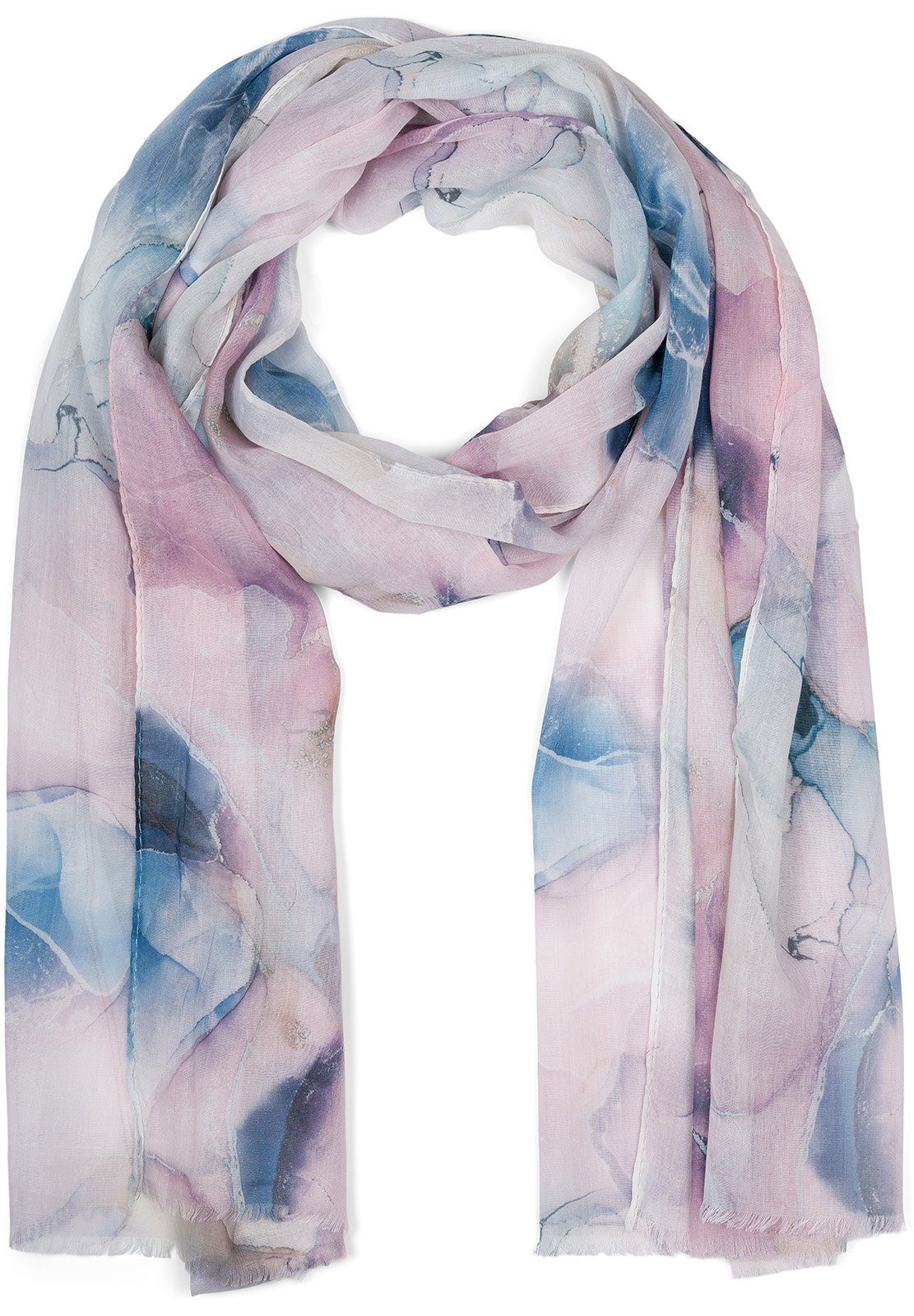 styleBREAKER Modeschal Leichter Schal mit Marmor Muster, (1-St)