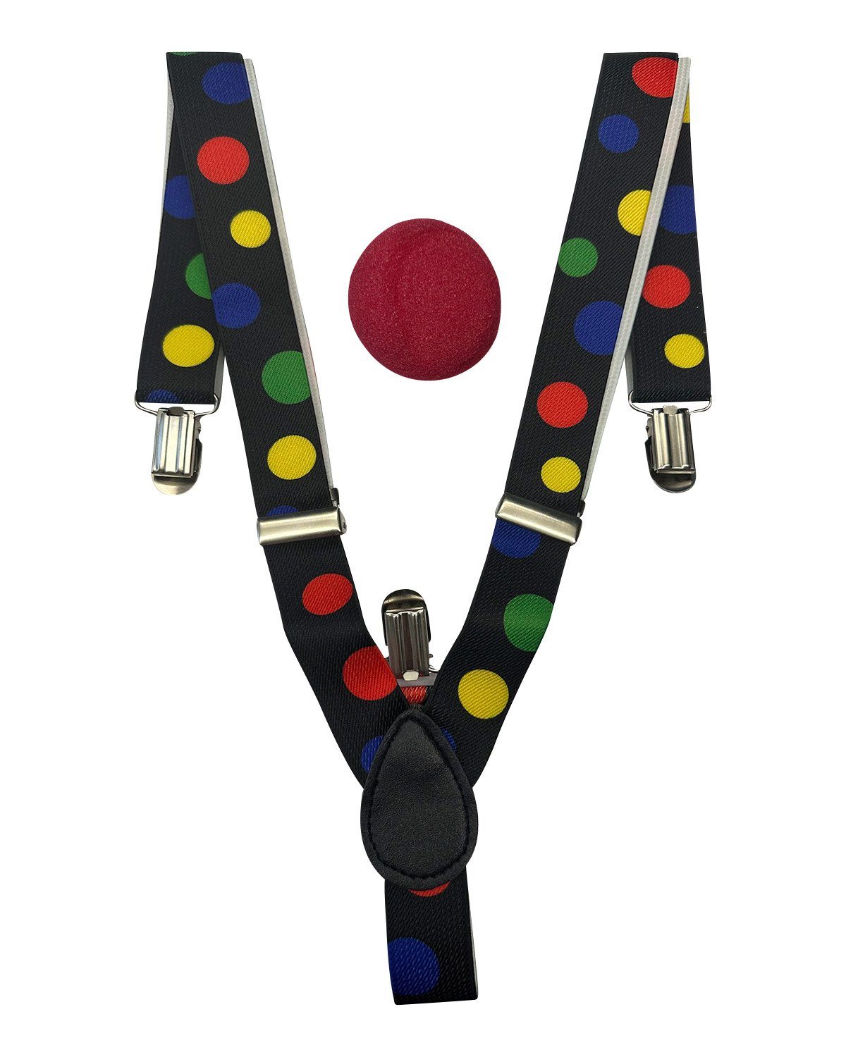 Das Kostümland Clown-Kostüm Clown Kostümset 'Polka Dot', Schwarz Bunt - Hosen
