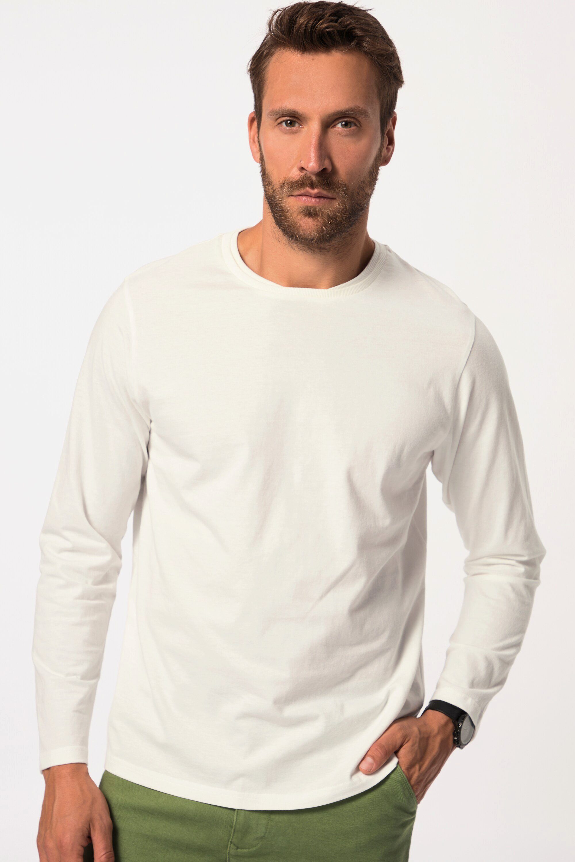T-Shirt Langarmshirt OEKO-TEX Doppel-Ausschnitt