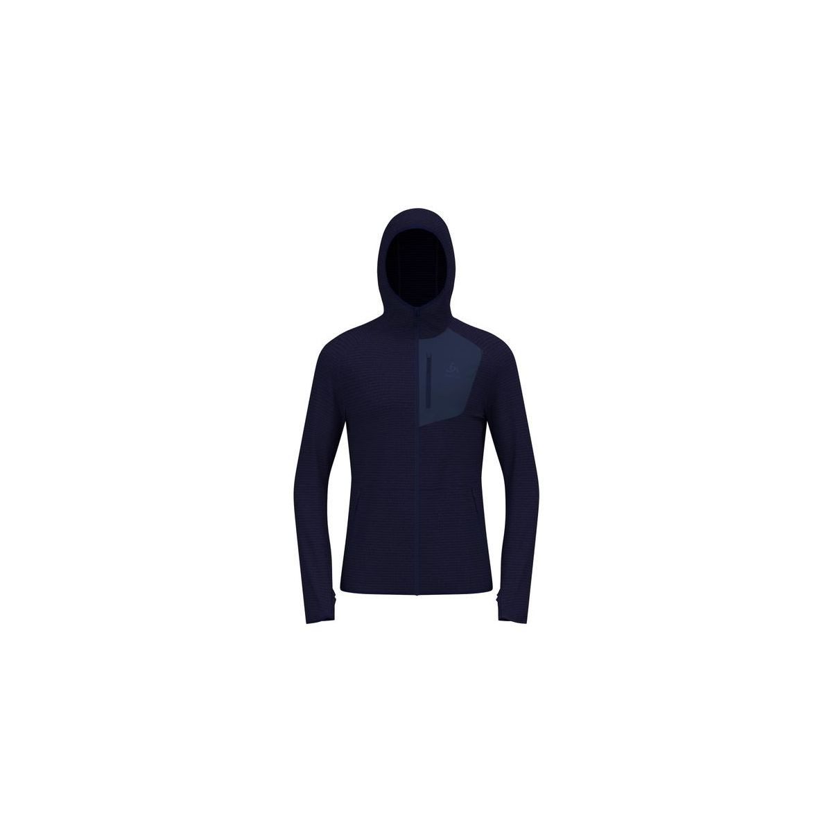 Odlo Fleecejacke The Ascent Mid Layer Hooded Zip Ideal für Outdoor-Abenteuer bietet diese Jacke natürliche