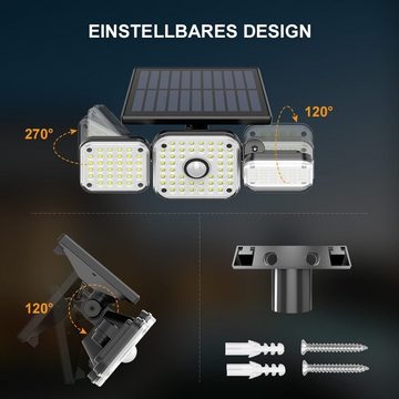 DOPWii LED Solarleuchte 112 LEDs Wandleuchte mit Bewegungsmelder,2400mAh