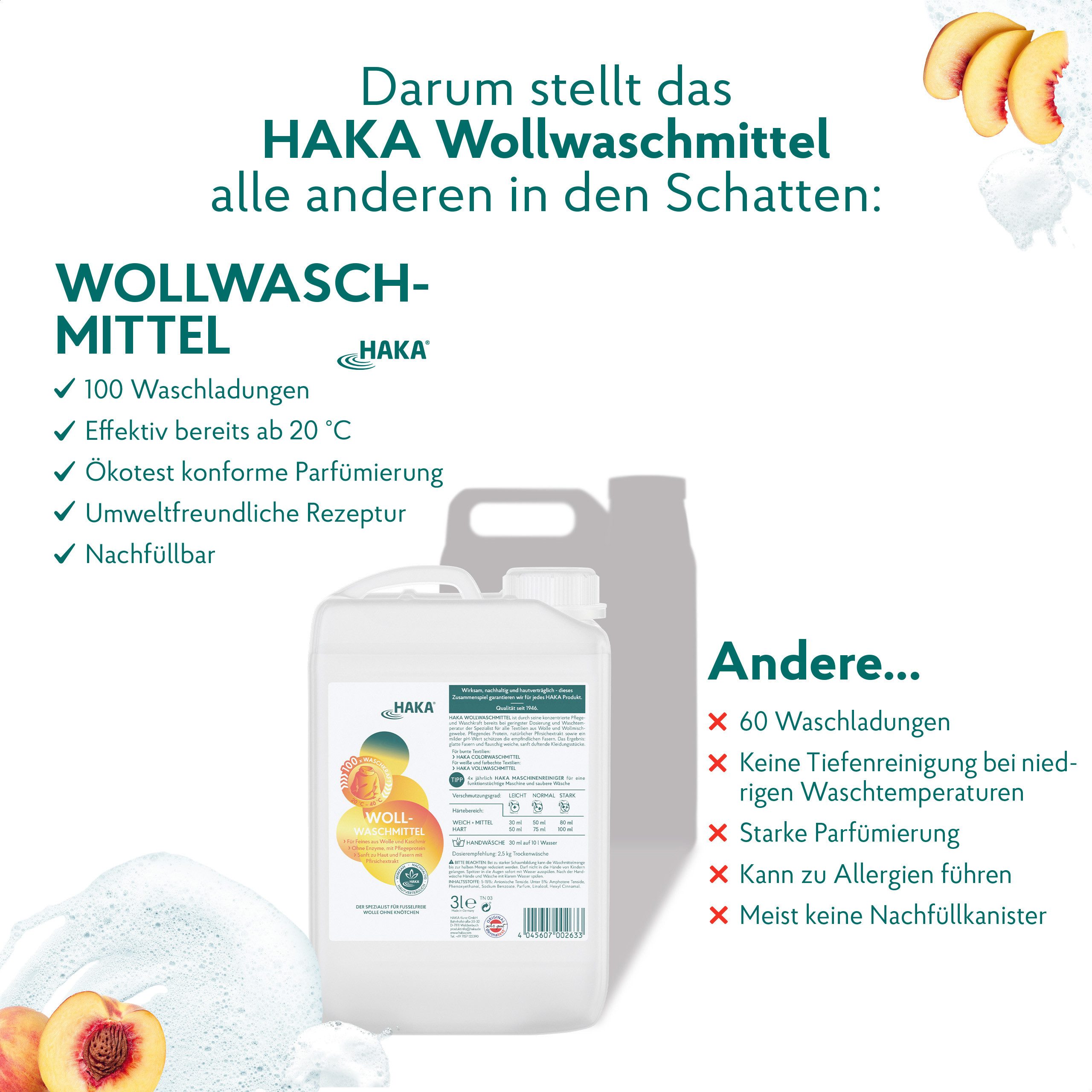 HAKA Wollwaschmittel Nachfüller 3l Wollwaschmittel