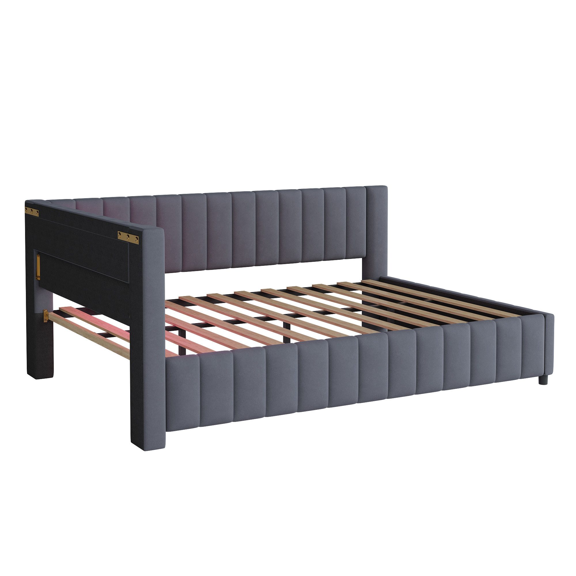 HAUSS SPOLE Schlafsofa 140x200 mit LED-Licht, USB-Ladeanschluss, Rückenlehn günstig online kaufen