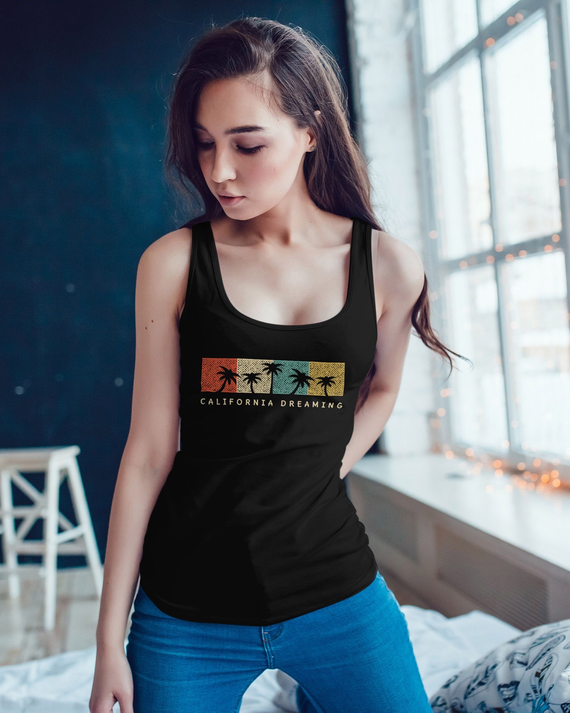 Neverless Tanktop Damen Tank-Top California Dreaming günstig online kaufen