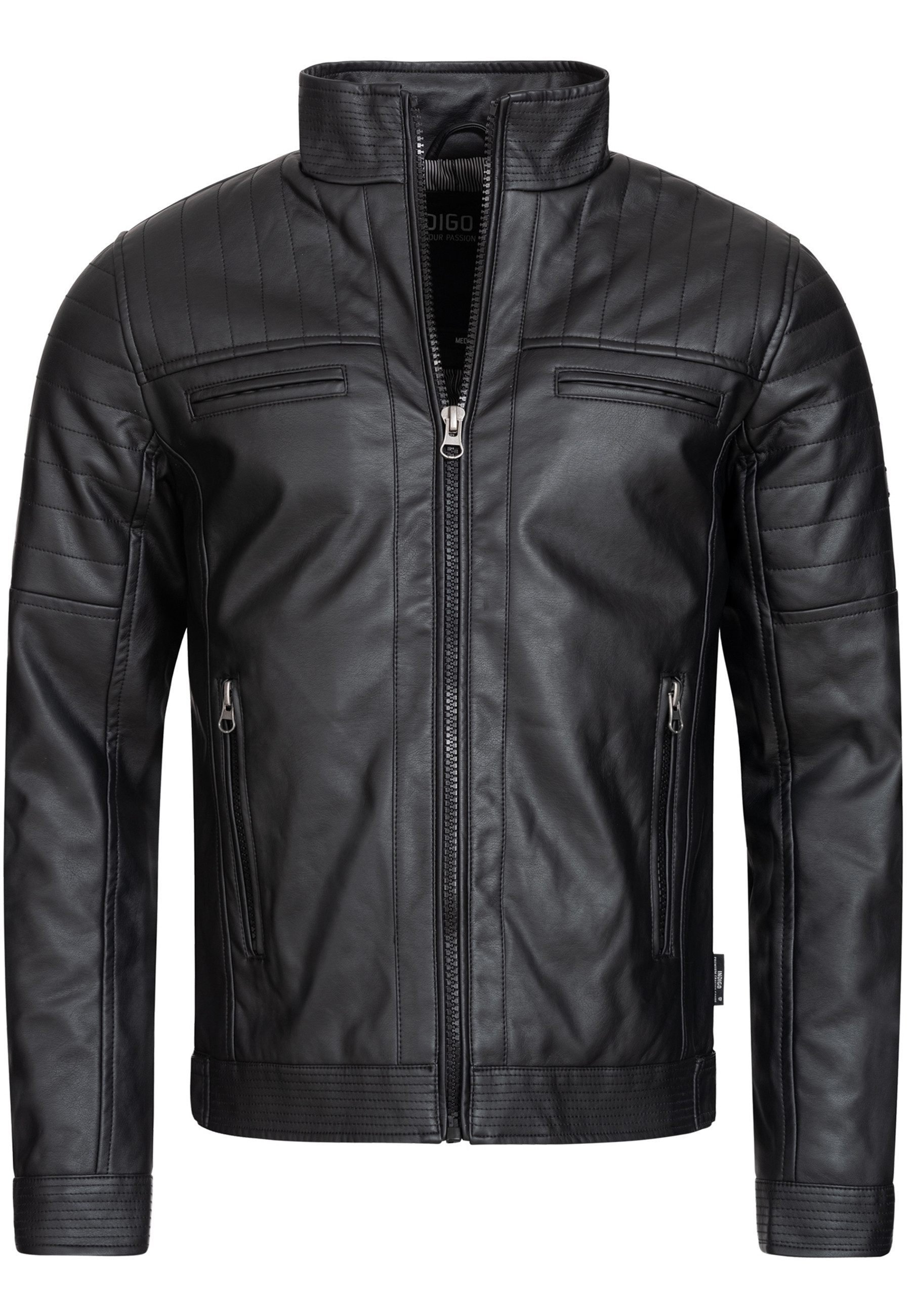 Indicode Lederimitatjacke Herren Brook Übergangsjacke Herrenjacke günstig online kaufen