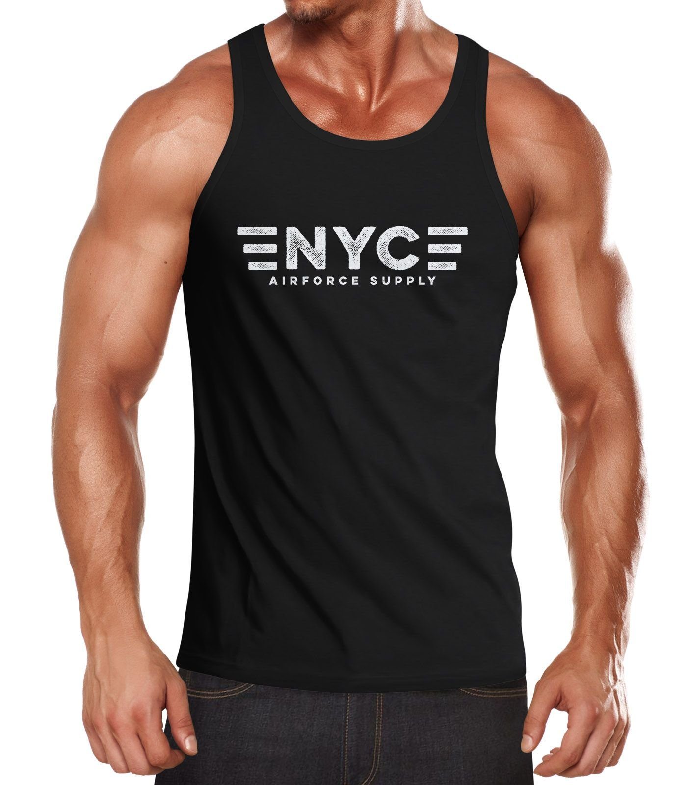 Neverless Tanktop Herren Tank-Top Aufdruck NYC günstig online kaufen
