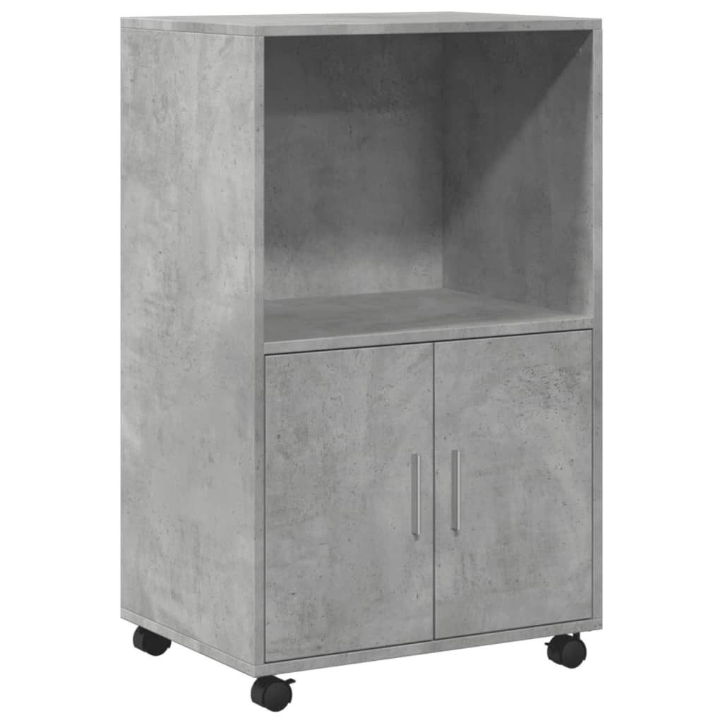 vidaXL Sideboard Rollschrank Betongrau 55x40x91 cm günstig online kaufen