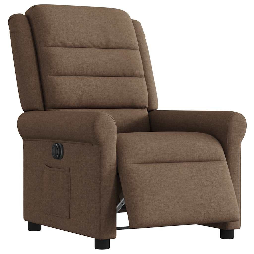 vidaXL Sessel Relaxsessel Elektrisch Braun Stoff günstig online kaufen