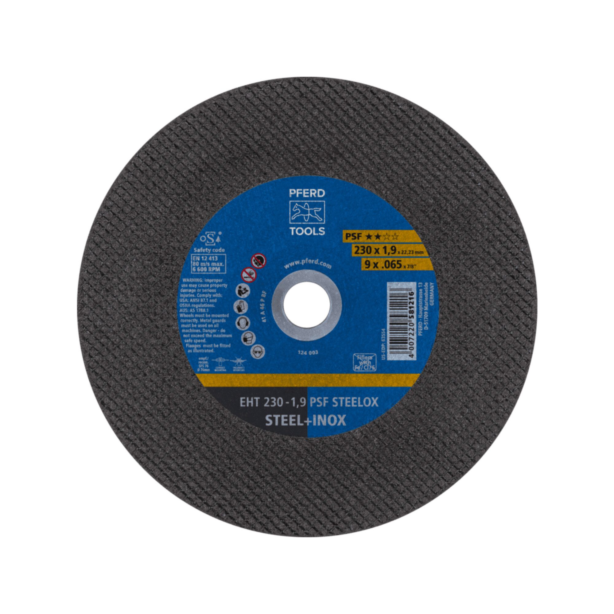 Pferd Trennscheibe PFERD TOOLS Trennscheibe EHT 230x1,9x22,23 mm gerade Universallinie PS
