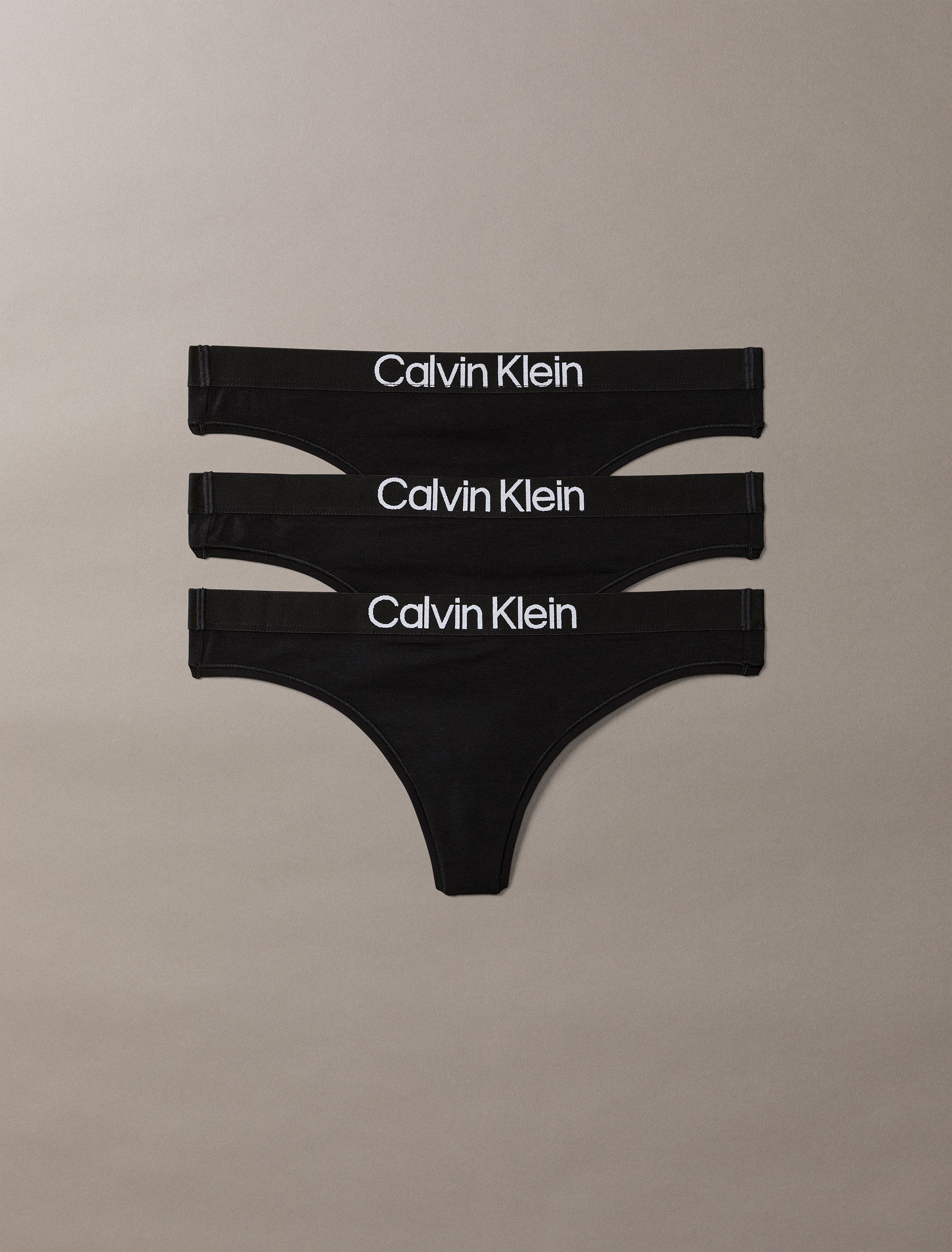 Calvin Klein Underwear Tanga THONG 3PK (Packung, 3er-Pack) Körpernahe Passform mit elastischem Bund