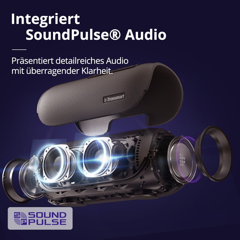 Tronsmart Bang 60W tragbarer Partylautsprecher Bluetooth-Lautsprecher (NFC, 60 W, APP, Lichtshow)