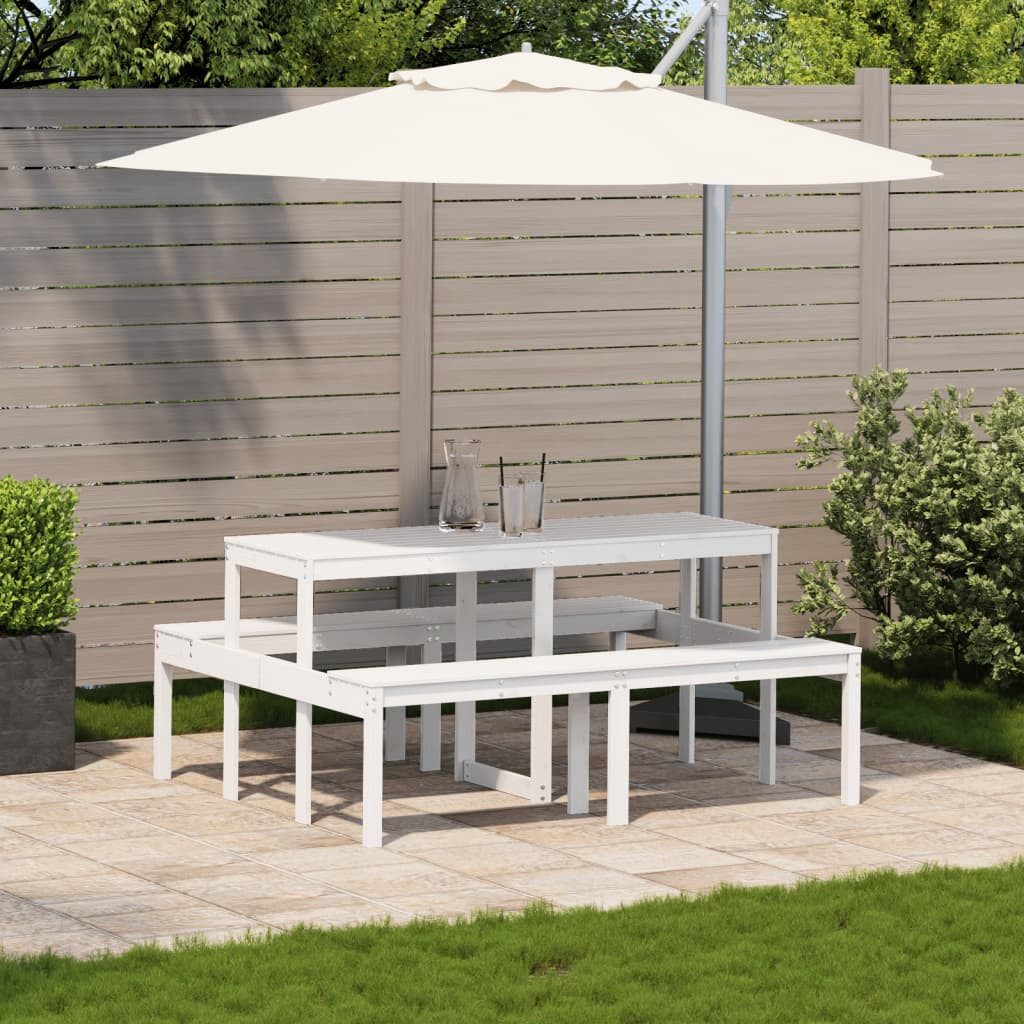 vidaXL Gartentisch Picknicktisch 160x134x75 cm Massivholz günstig online kaufen