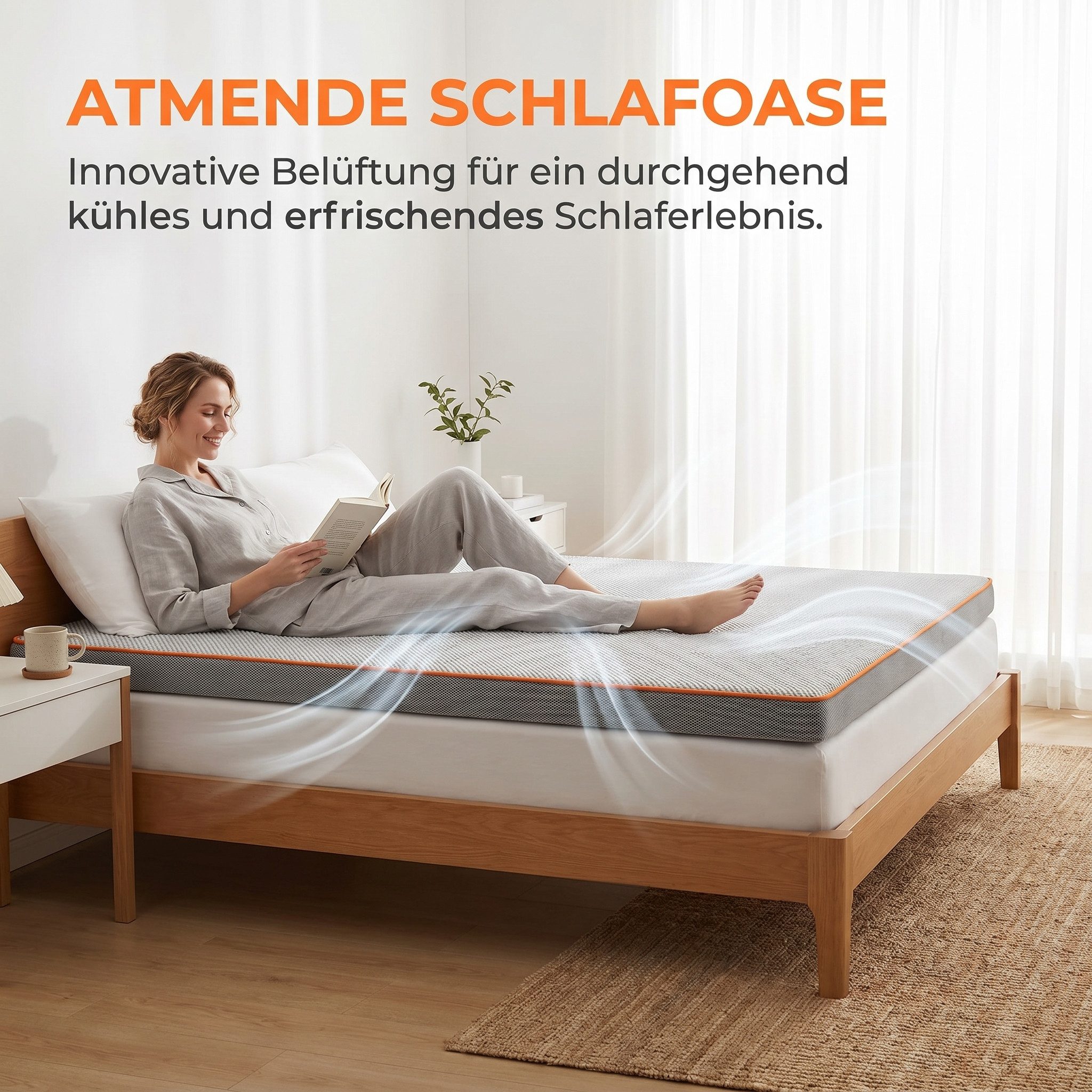 PERLECARE, Topper Matratzentopper, 140x200, 160x200, 180x200 cm, 7.5 cm hoch, Gel-Schaum, (Öko-TEX® Zertifiziert Matratzen Topper), für Bett Schlafsofa Wohnmobil