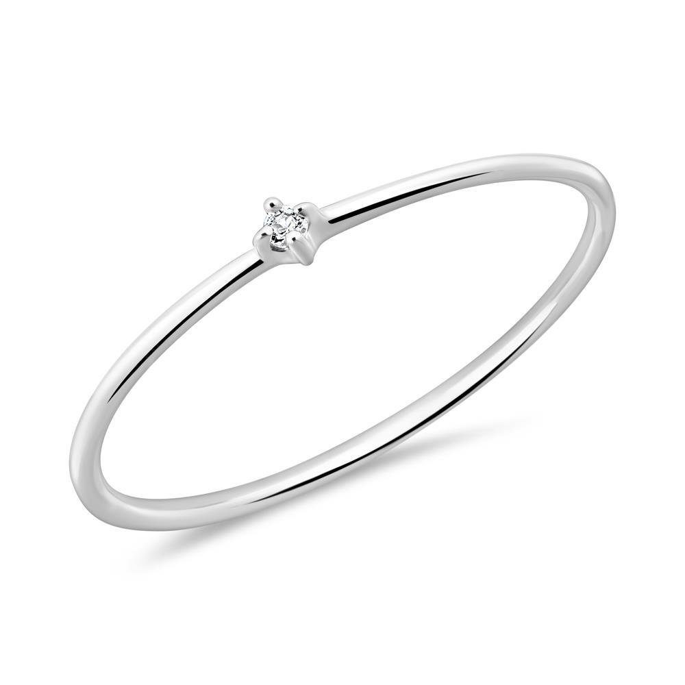 Goldring 585er Gold Damenring Weißgold mit Weißtopas DR0520