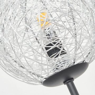 hofstein Stehlampe dimmbare Stehlampe aus Metall in Schwarz/Silberfarben, ohne Leuchtmittel, Standleuchte Schirme Ø12cm, stufenlos dimmbar, 5xG9, ohne Leuchtmittel