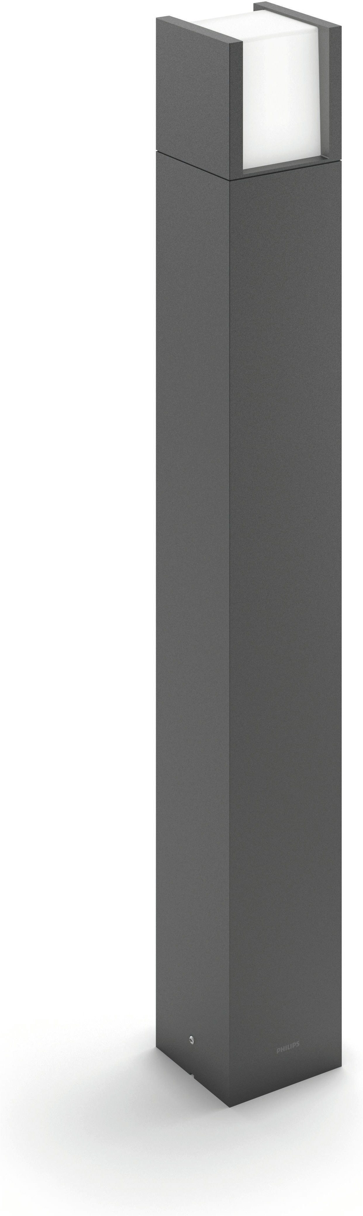 Philips LED Pollerleuchte myGarden Arbour, 600lm, Anthrazit, LED fest integriert, Warmweiß