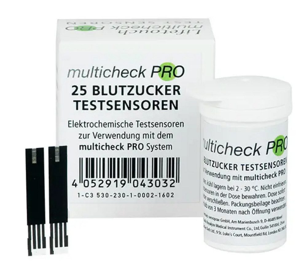 Blutzucker-Teststreifen Lifetouch Multicheck PRO Sensoren